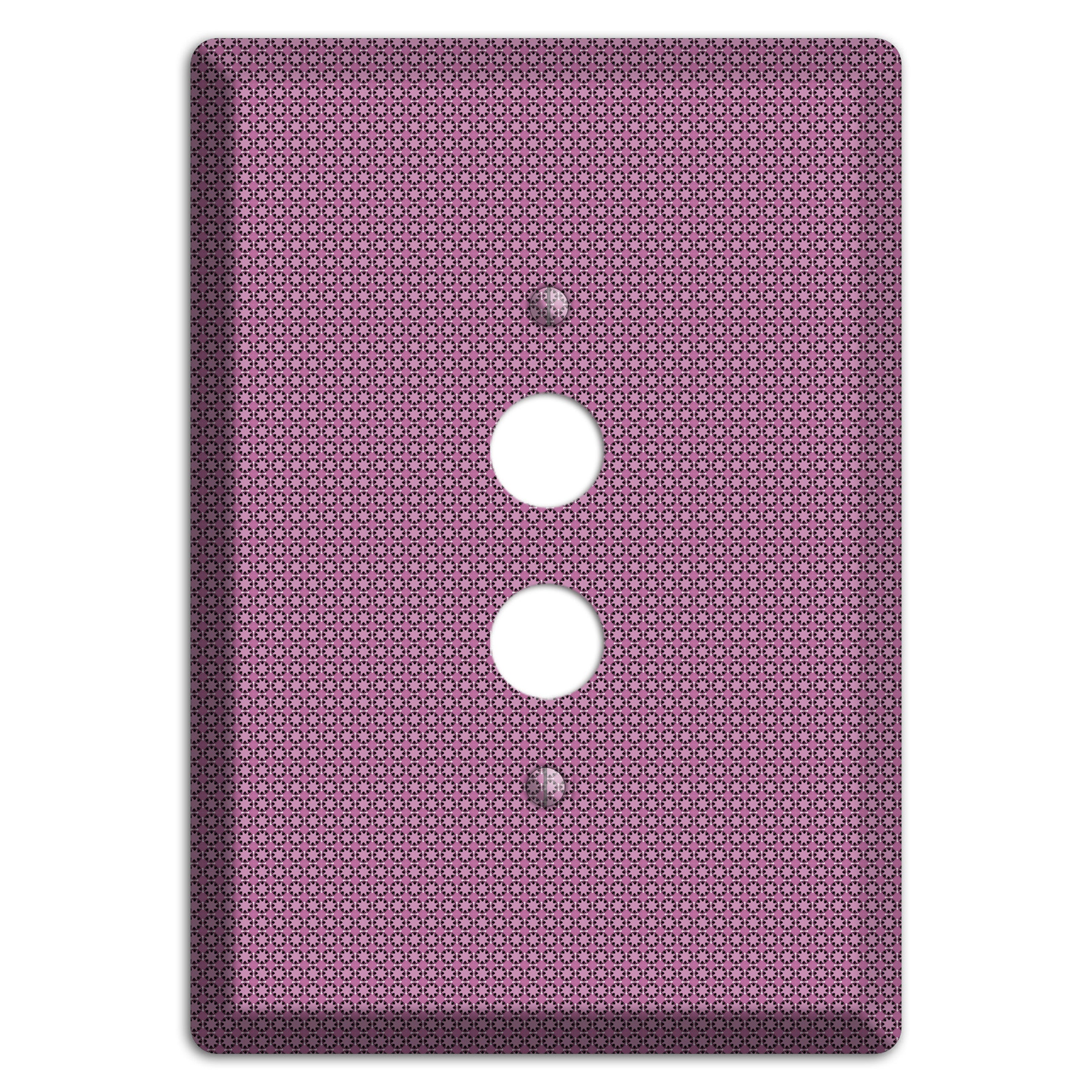 Multi Plum Tiled Tiny Foulard 1 Pushbutton Wallplate