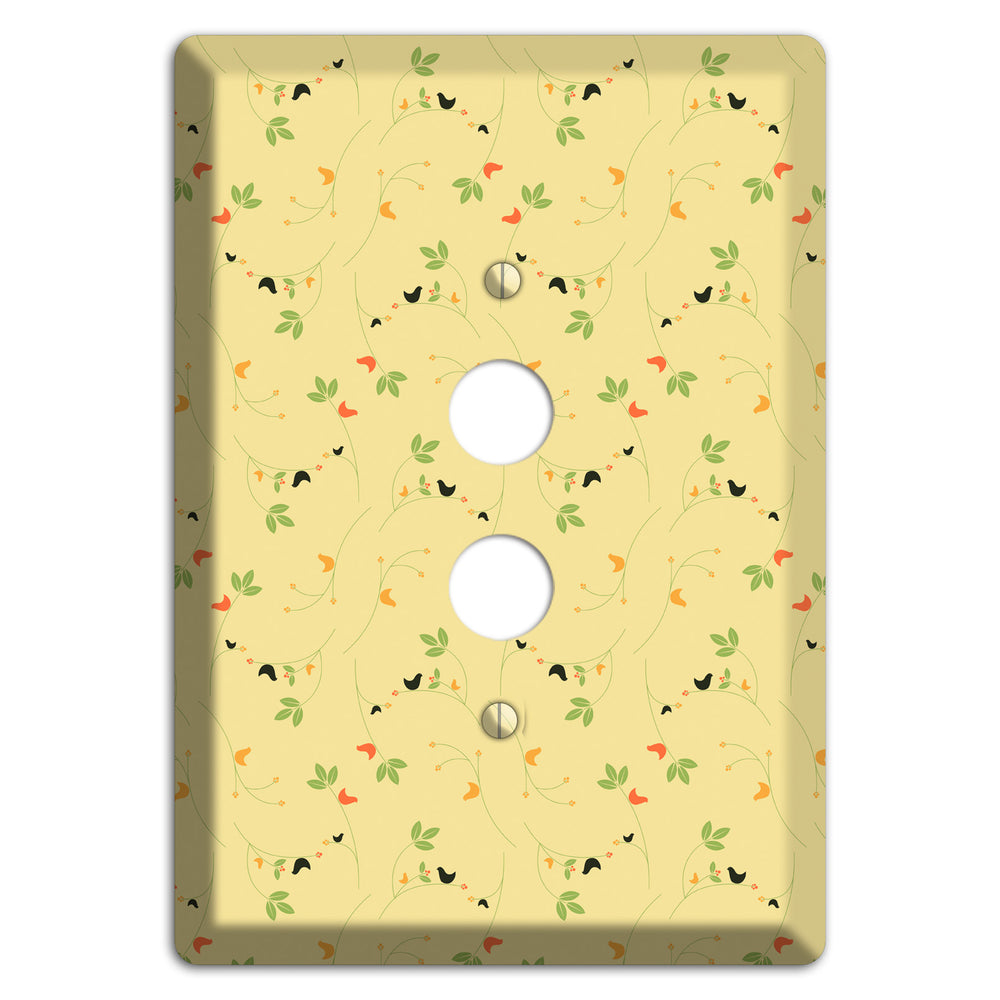 Tiny Yellow Flowers 1 Pushbutton Wallplate