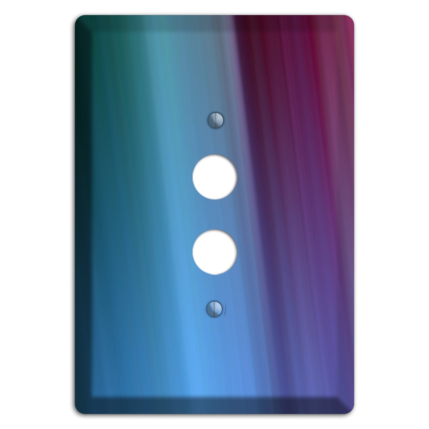 Blue and Purple Ray of Light 1 Pushbutton Wallplate