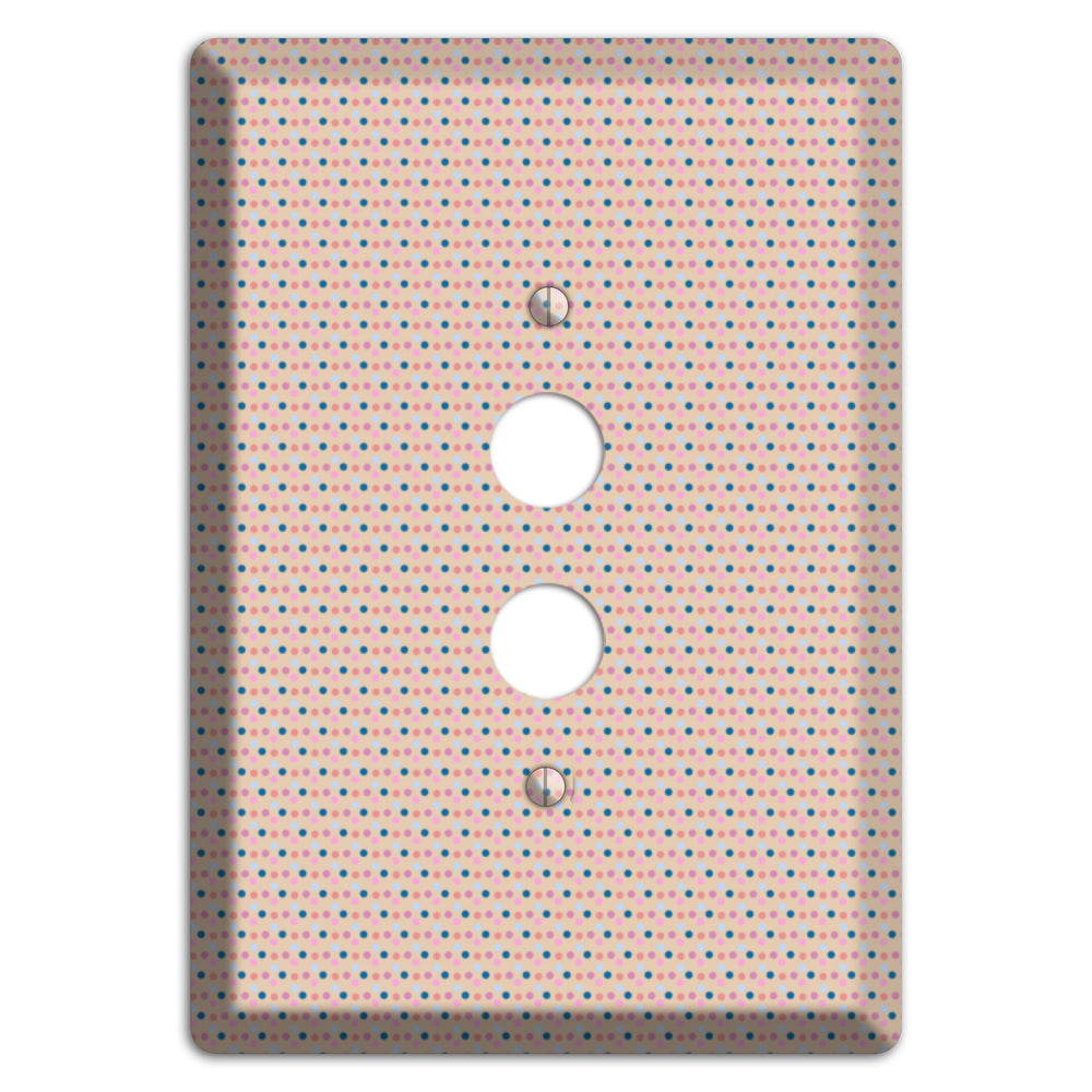 Multi Dusty Pink Tiny Dots 1 Pushbutton Wallplate