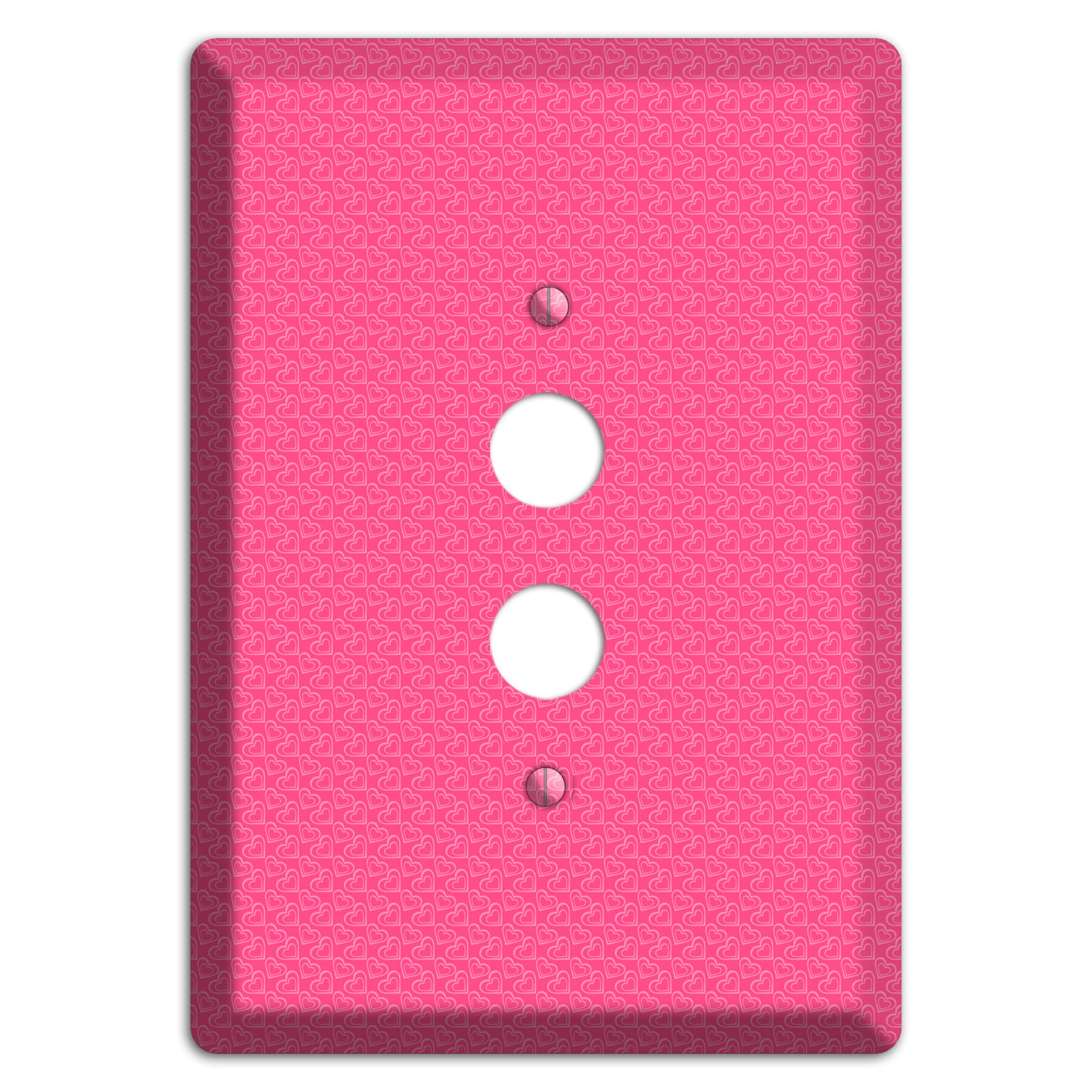 Tiny Pink Hearts 1 Pushbutton Wallplate