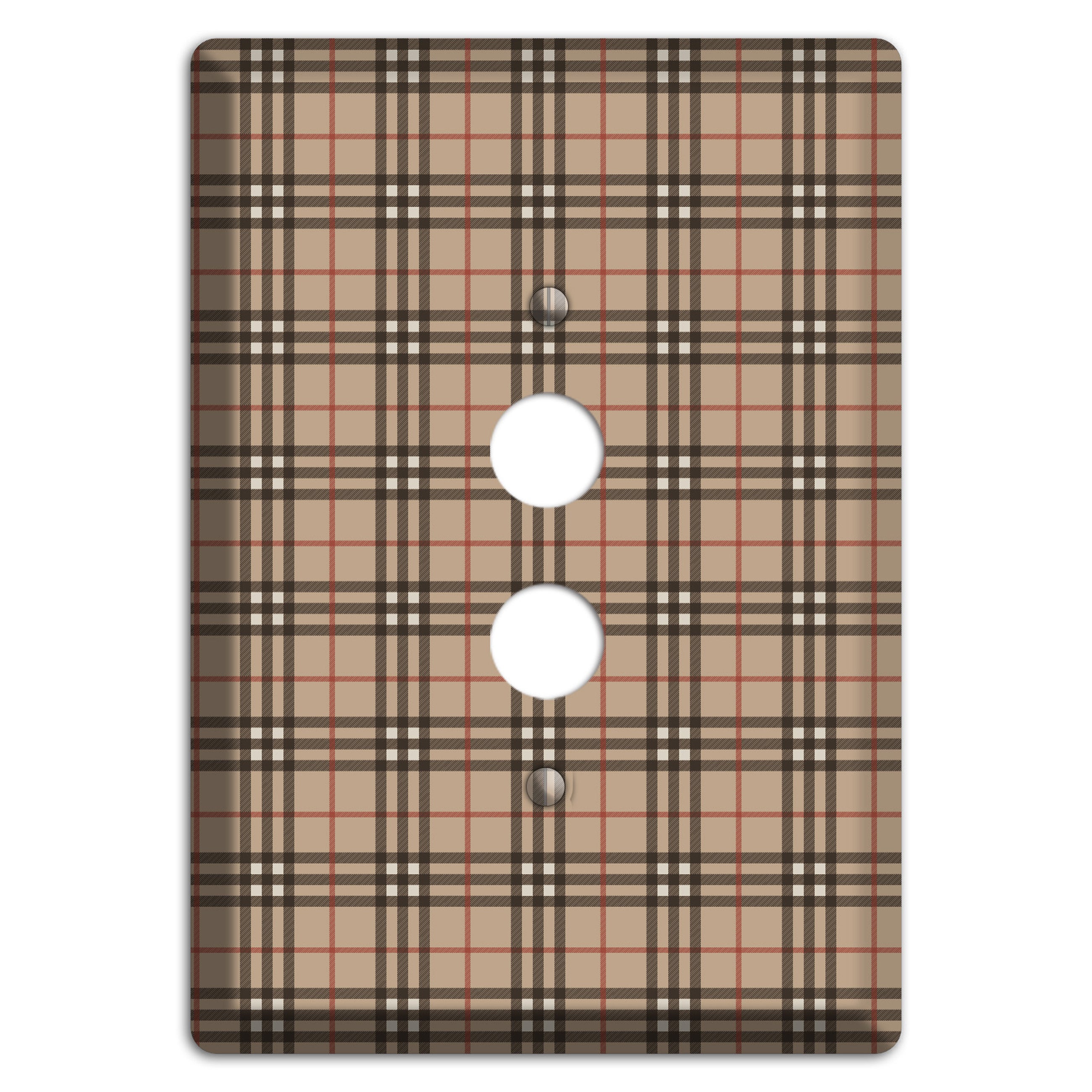 London Plaid 1 Pushbutton Wallplate