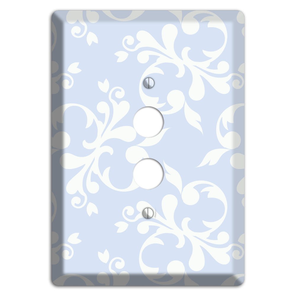Light Blue Victorian Toile 1 Pushbutton Wallplate