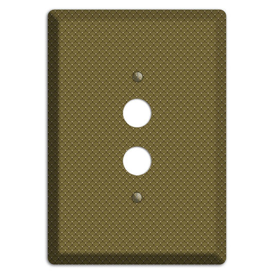 Brown Tiny Deco Scallop 1 Pushbutton Wallplate