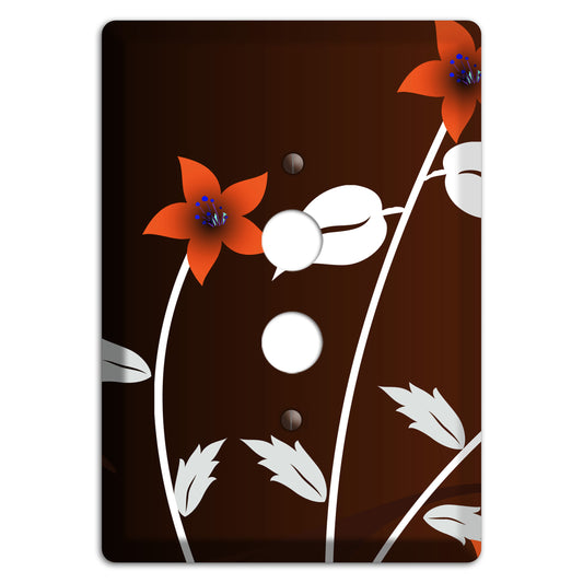Black and Red Double Sprig 1 Pushbutton Wallplate
