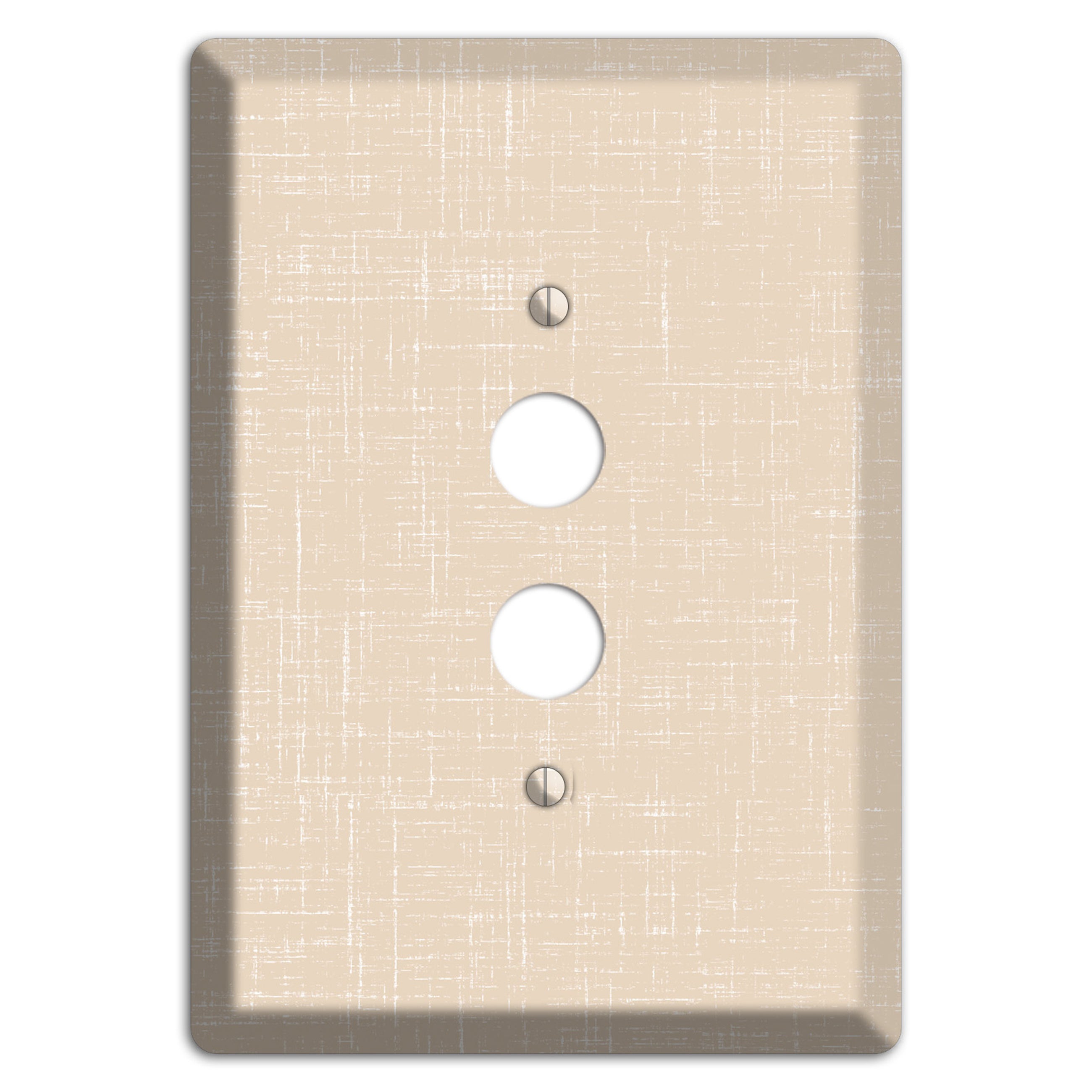 Double Spanish White Neutral Texture 1 Pushbutton Wallplate