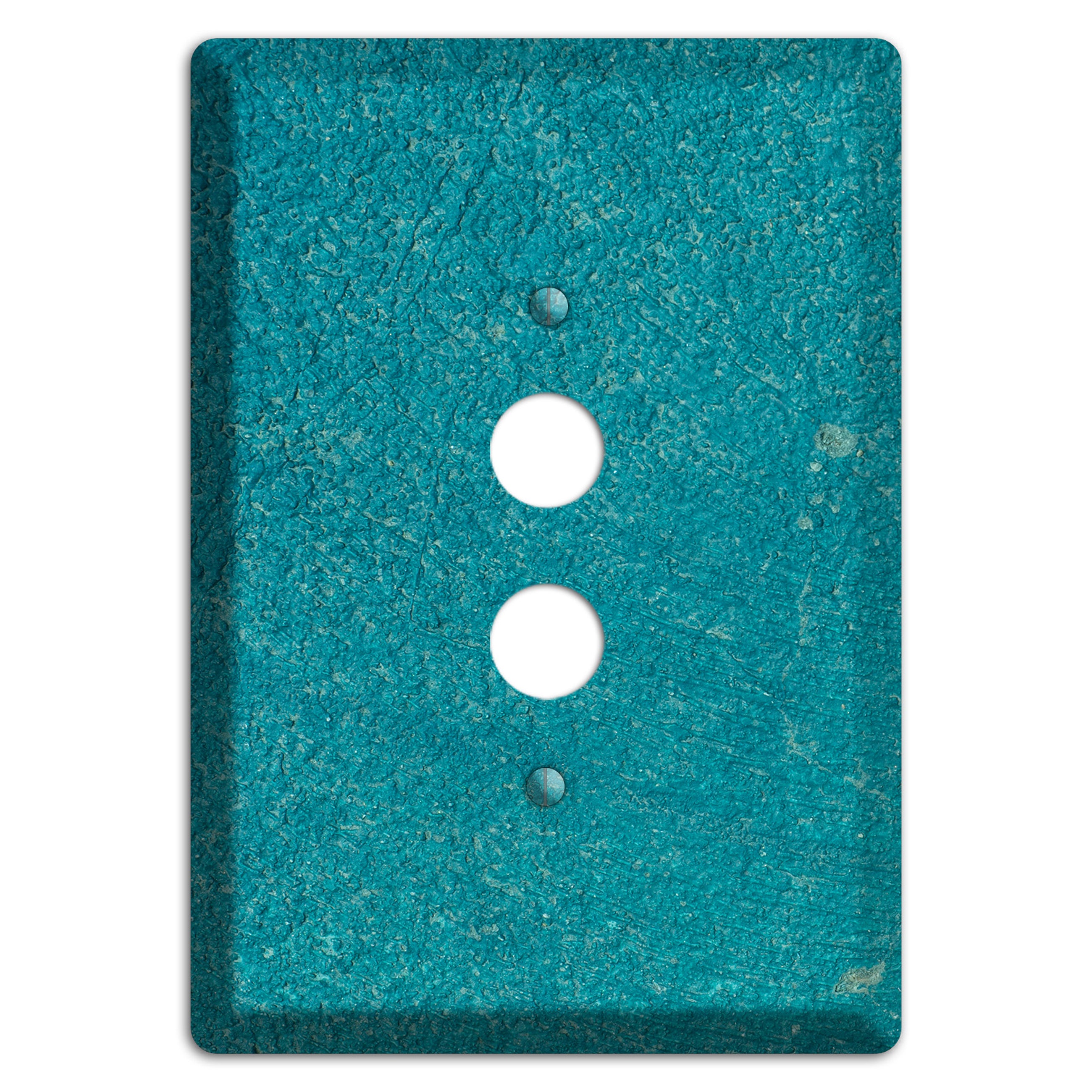 Teal concrete 1 Pushbutton Wallplate