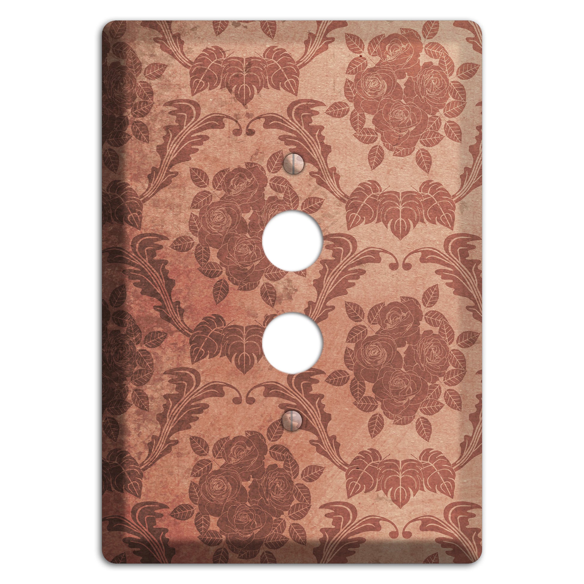 Old Rose Vintage Rose Damask 1 Pushbutton Wallplate