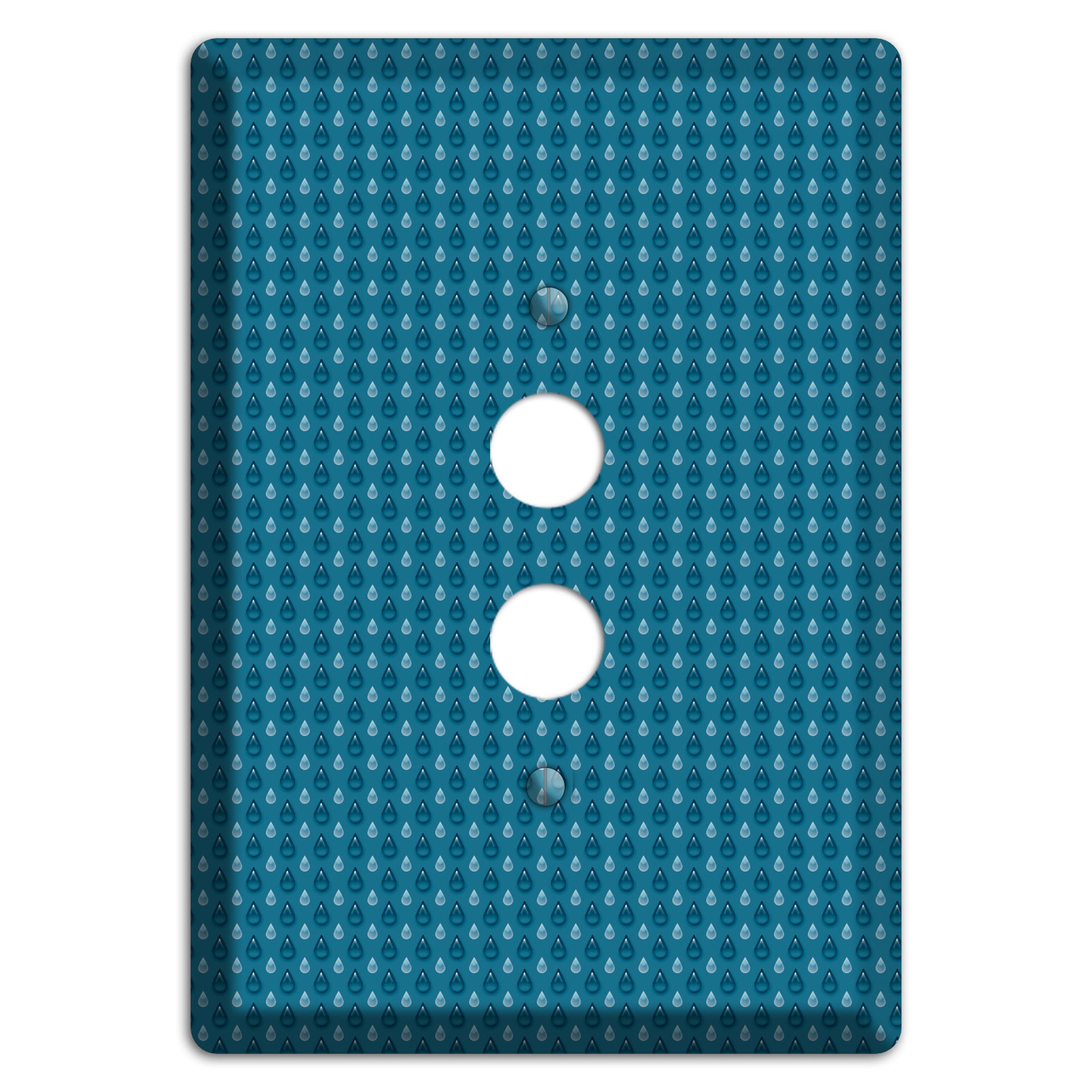 Blue Drops 1 Pushbutton Wallplate