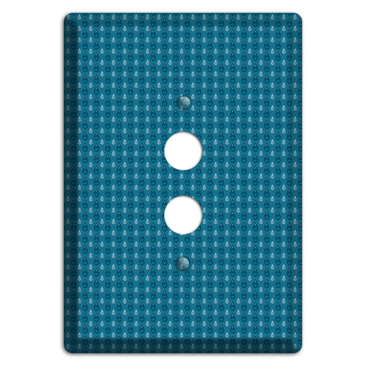 Blue Drops 1 Pushbutton Wallplate