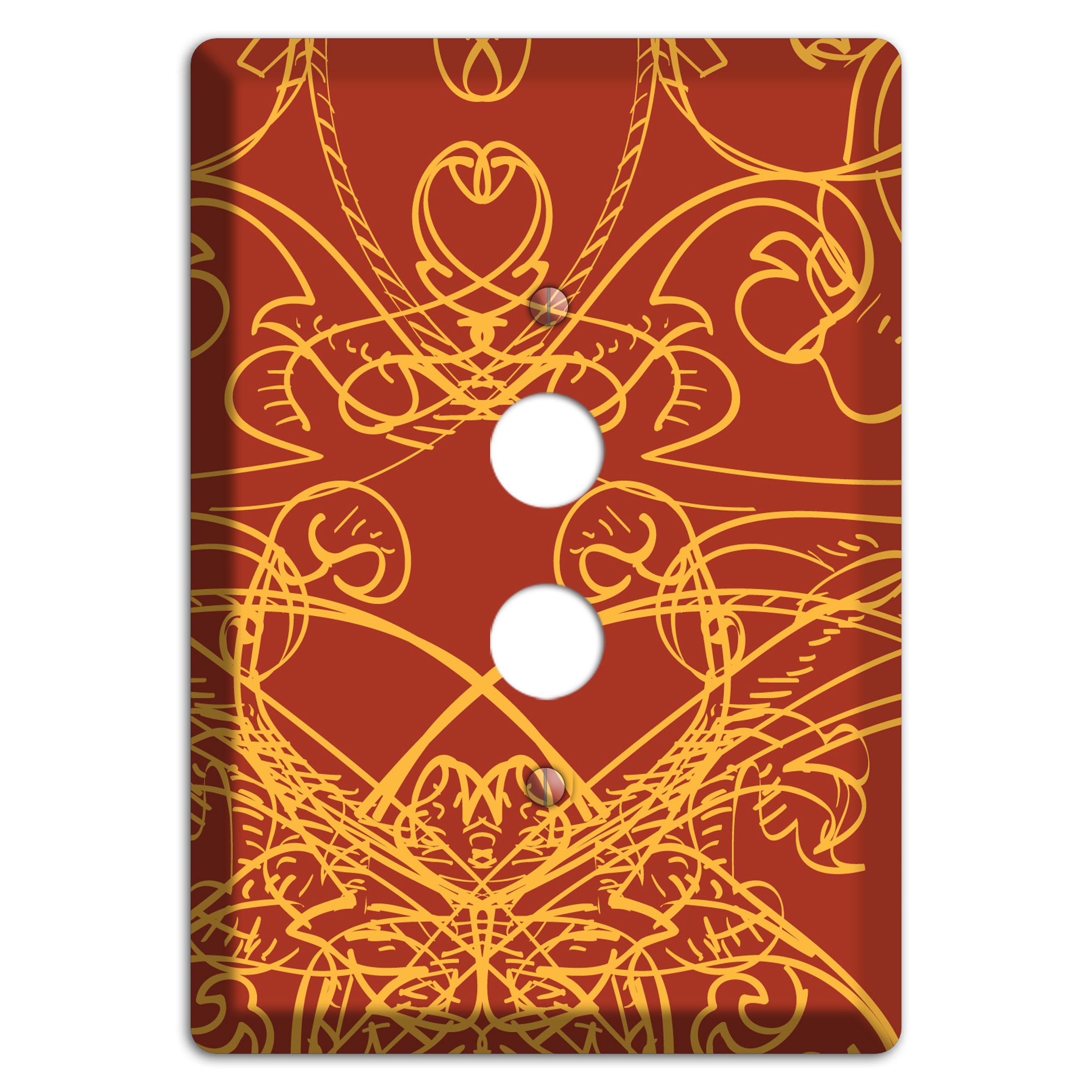 Red Deco Sketch 1 Pushbutton Wallplate