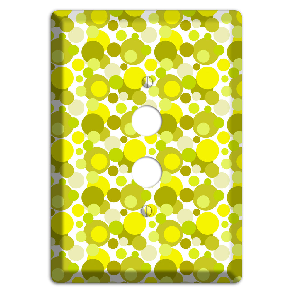 Multi Olive Bubble Dots 1 Pushbutton Wallplate