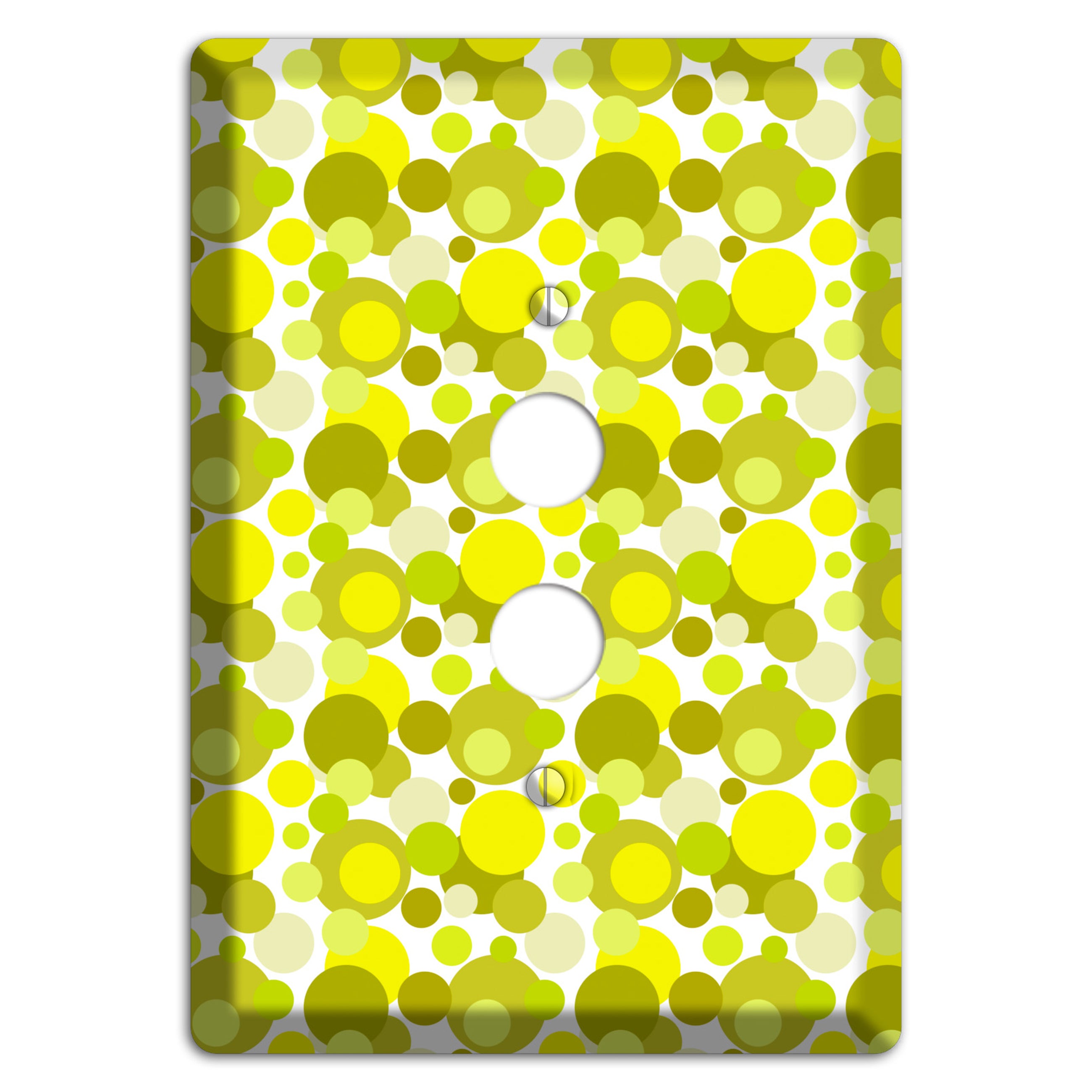 Multi Olive Bubble Dots 1 Pushbutton Wallplate