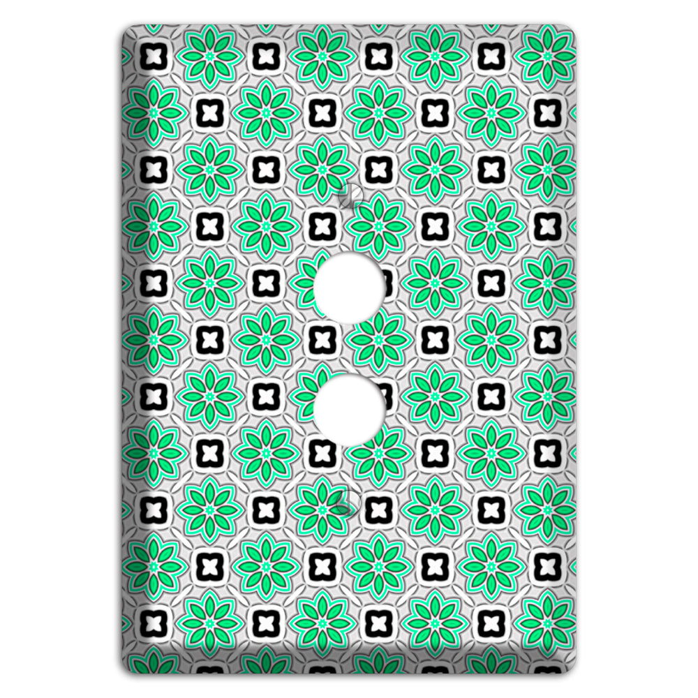 Green Foulard 6 1 Pushbutton Wallplate