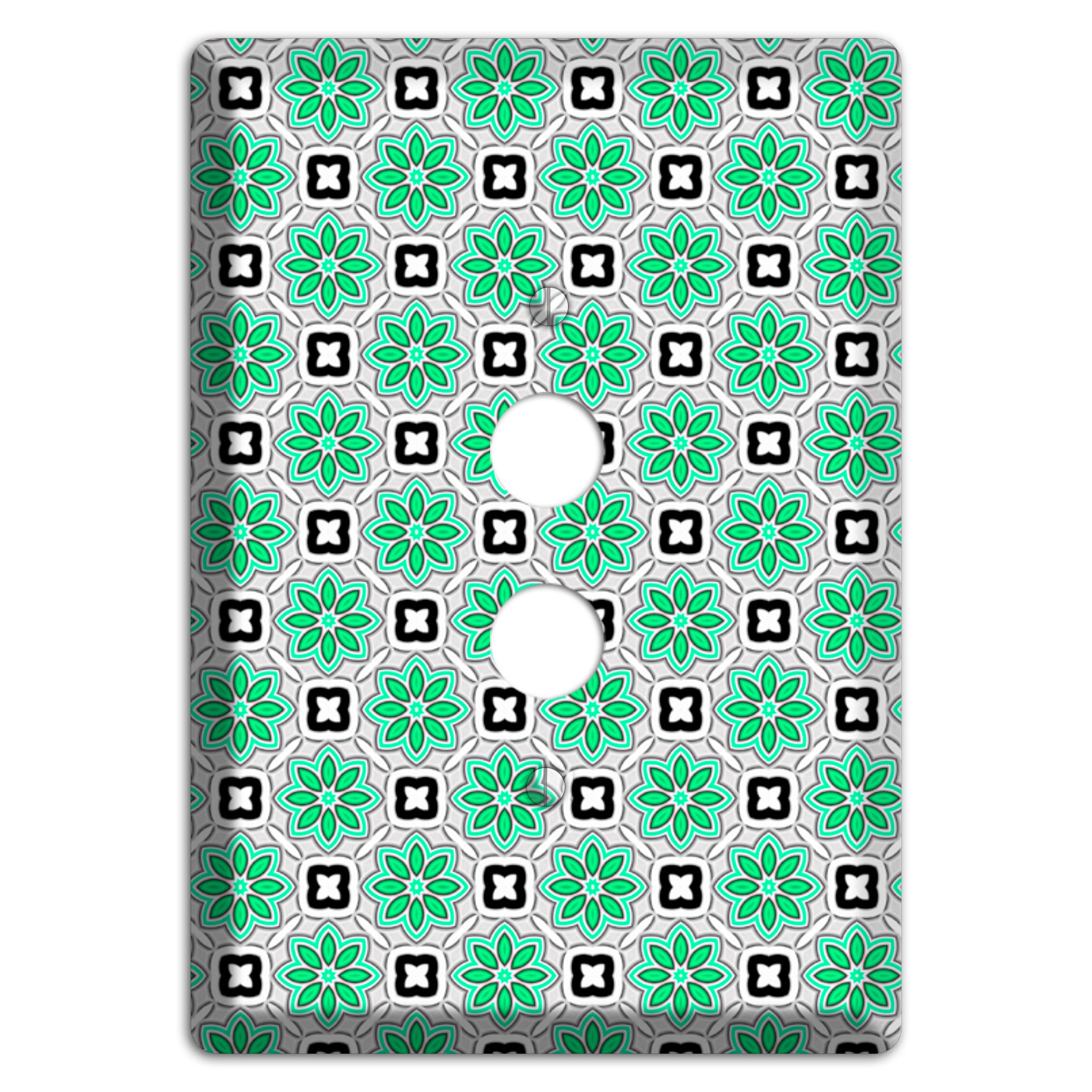 Green Foulard 6 1 Pushbutton Wallplate