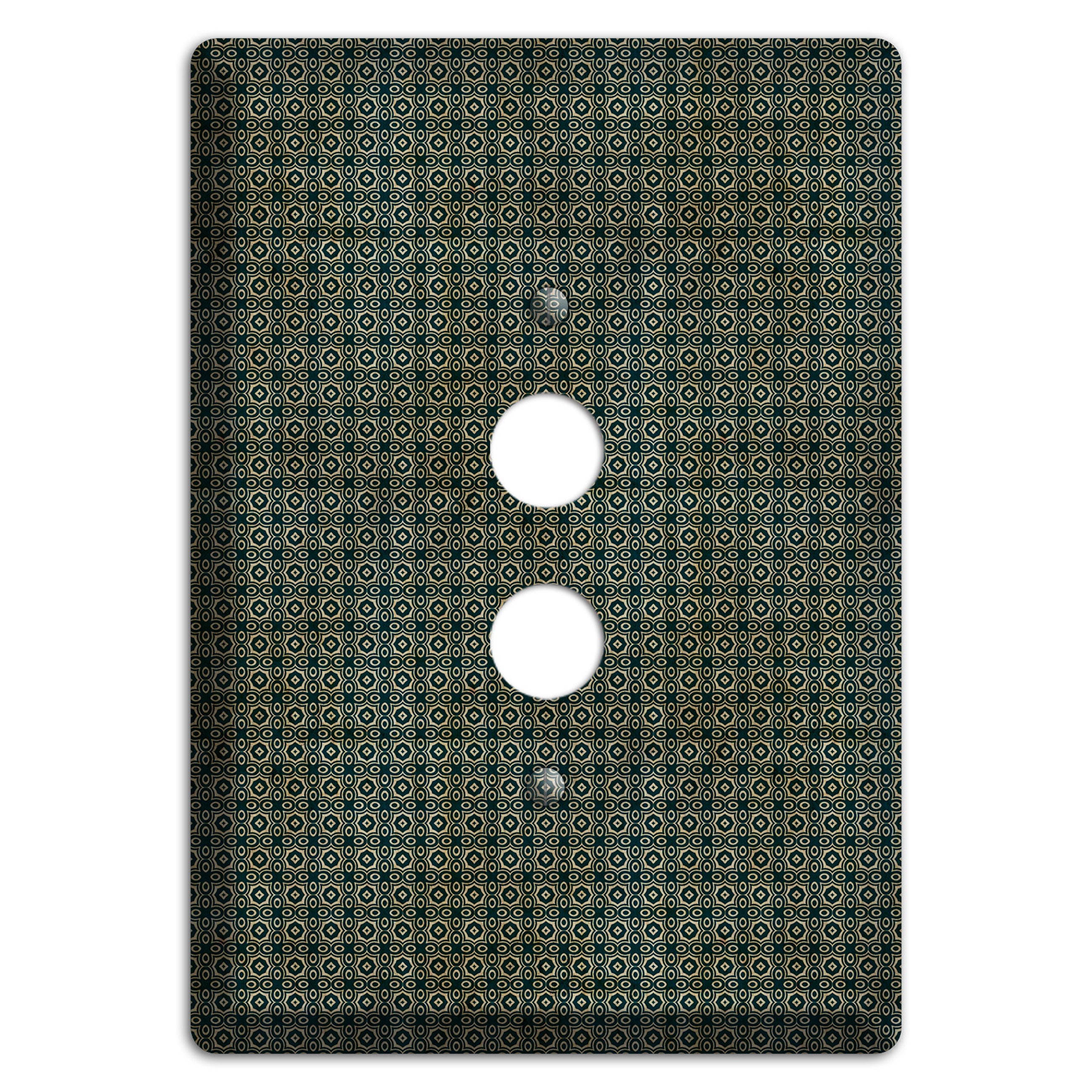 Dark Green Grunge Tiny Tiled Tapestry 1 Pushbutton Wallplate