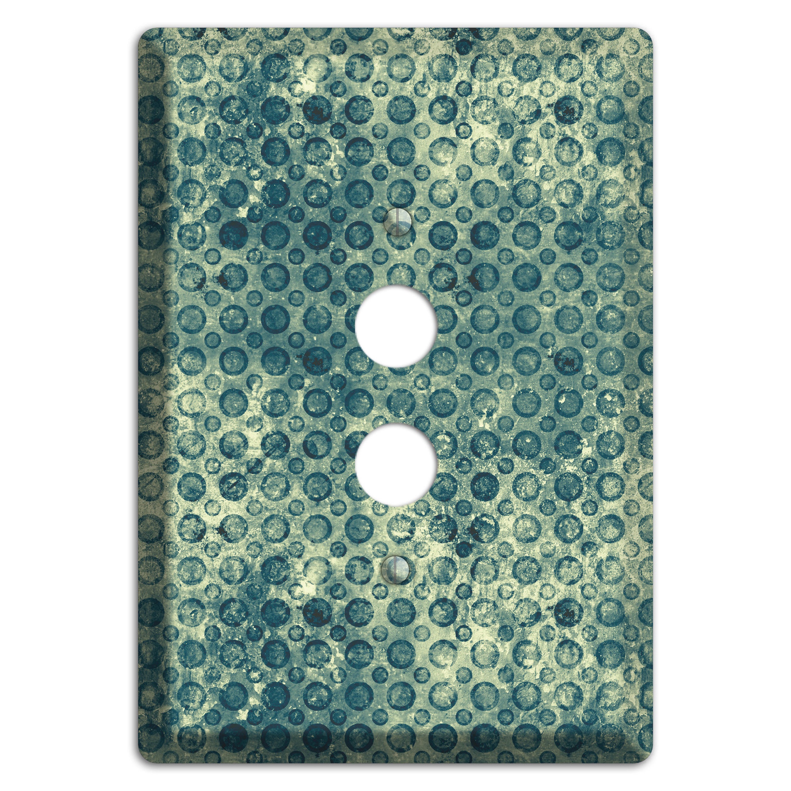 Green Circles 1 Pushbutton Wallplate