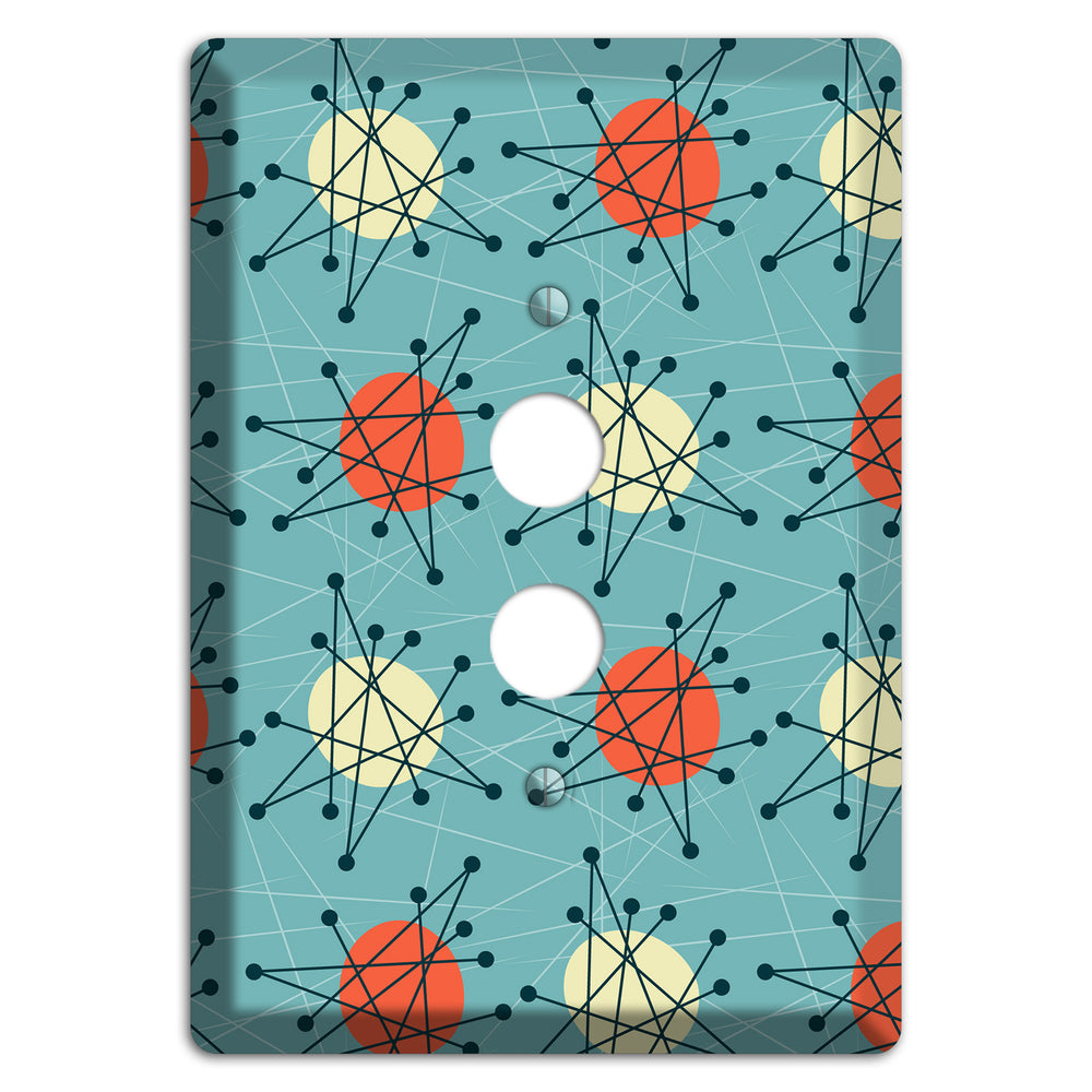 Orange And Yellow Atomic Burst 1 Pushbutton Wallplate