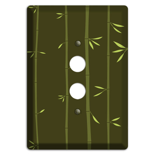 Dark Green Bamboo 1 Pushbutton Wallplate