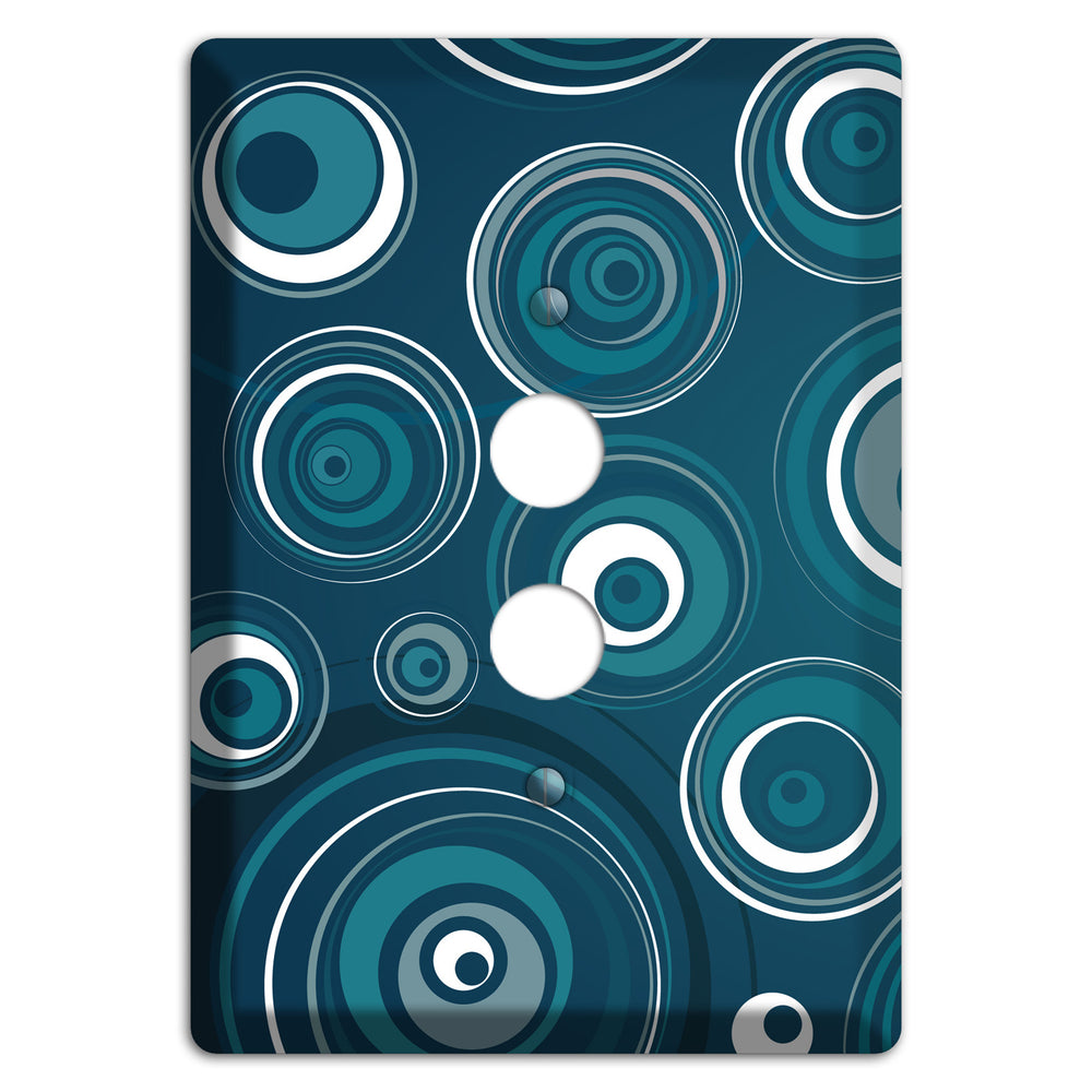 Blue Circles 1 Pushbutton Wallplate