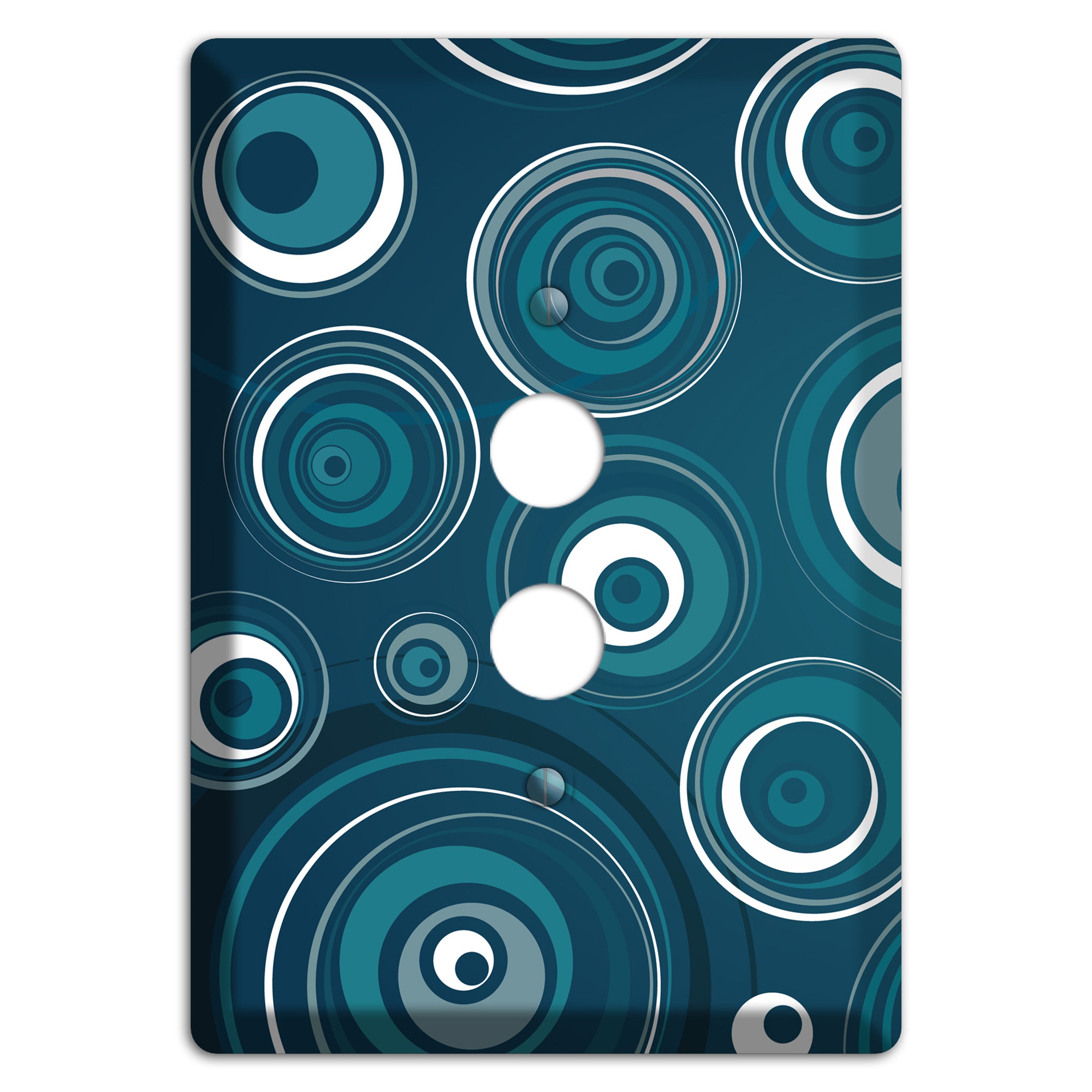 Blue Circles 1 Pushbutton Wallplate