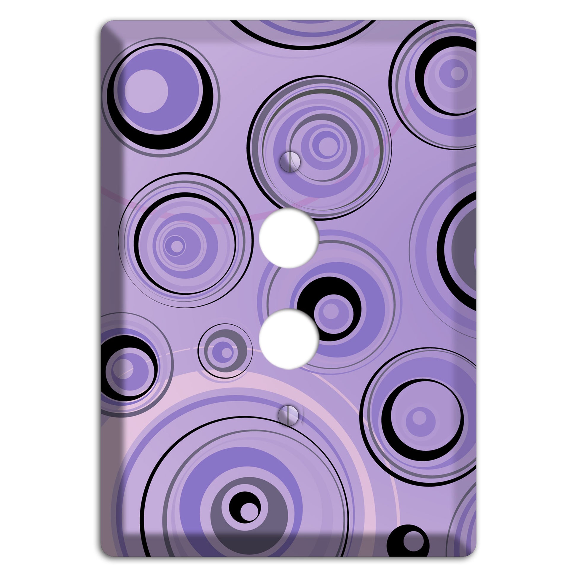 Lavender Circles 1 Pushbutton Wallplate