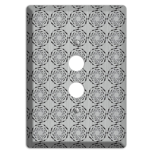 Hexagon Rotation  Stainless 1 Pushbutton Wallplate