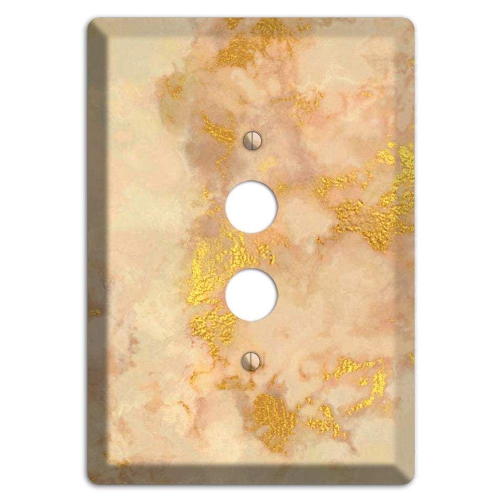 Old Gold Marble 1 Pushbutton Wallplate