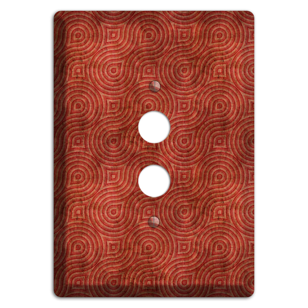 Red Swirl 1 Pushbutton Wallplate