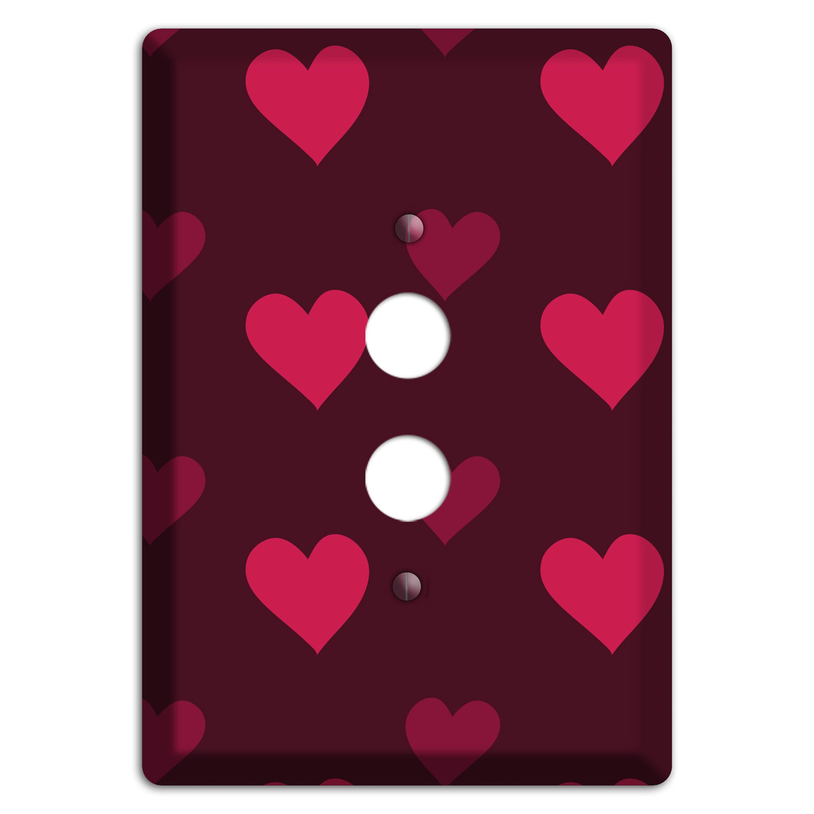 Tiled Large Hearts 1 Pushbutton Wallplate