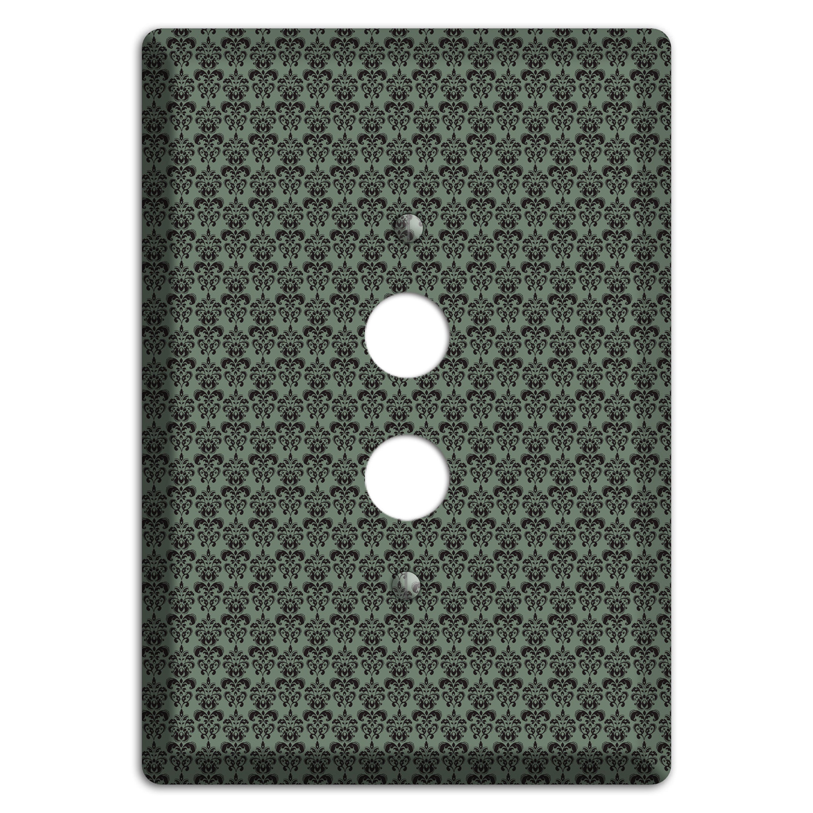 Moss Tiny Cartouche Half Drop 1 Pushbutton Wallplate