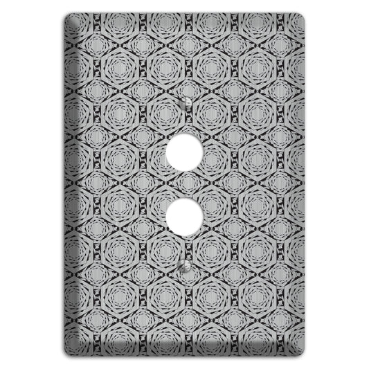 Overly Hexagon Rotation  Stainless 1 Pushbutton Wallplate