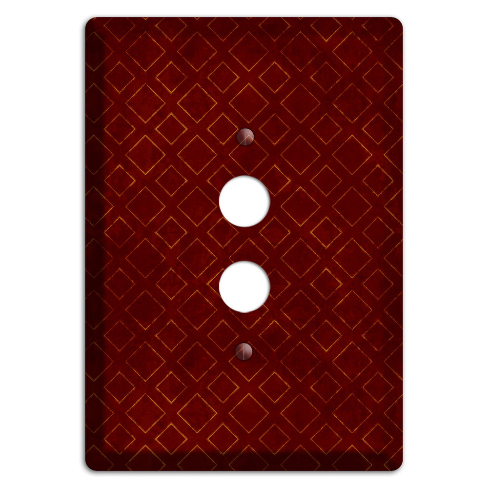 Maroon Diamonds 1 Pushbutton Wallplate