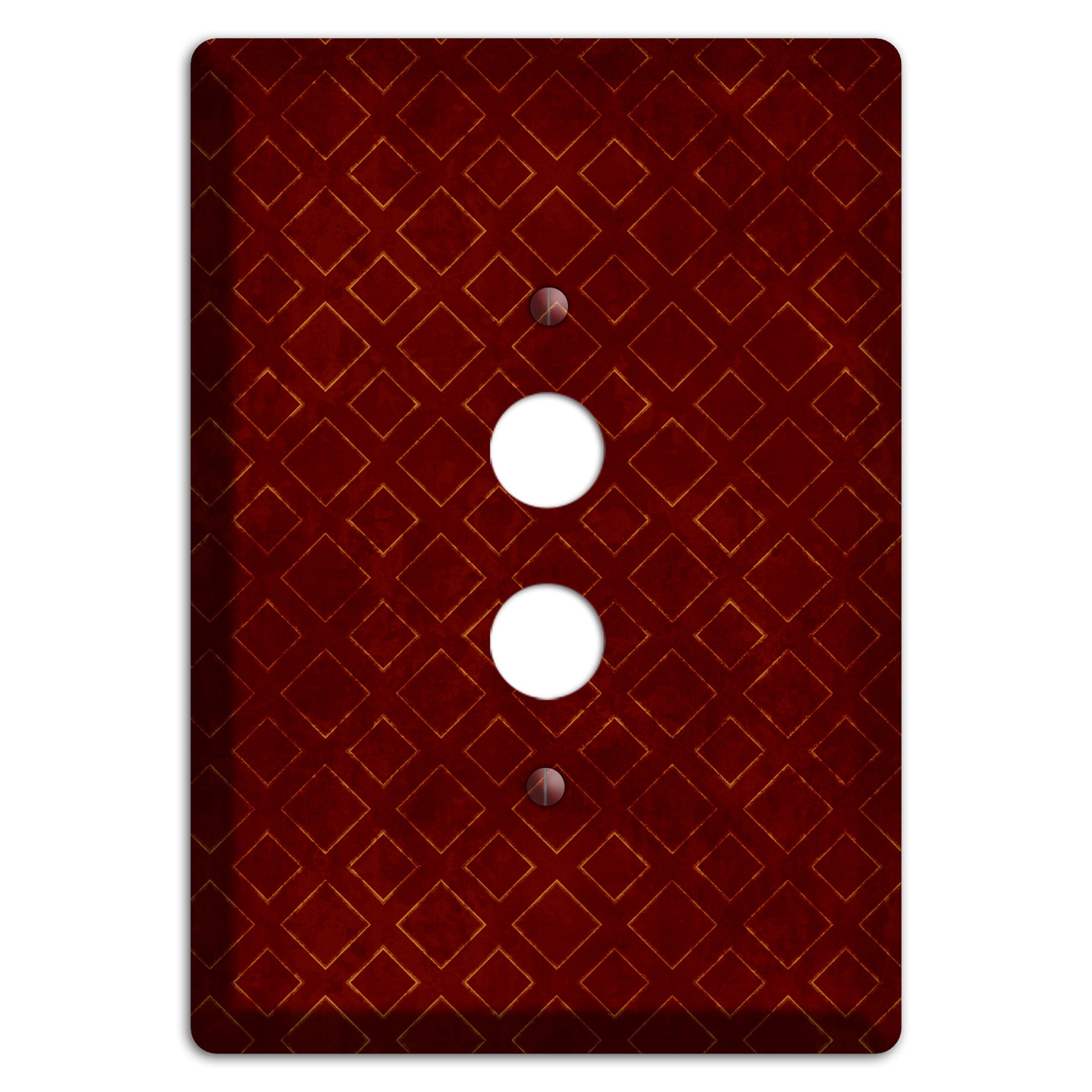 Maroon Diamonds 1 Pushbutton Wallplate
