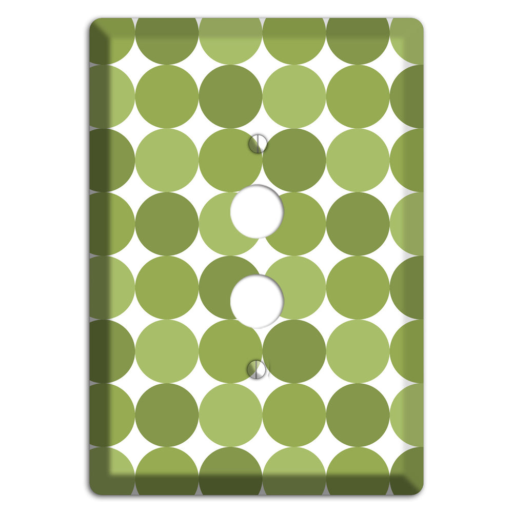 Multi Olive Tiled Dots 1 Pushbutton Wallplate