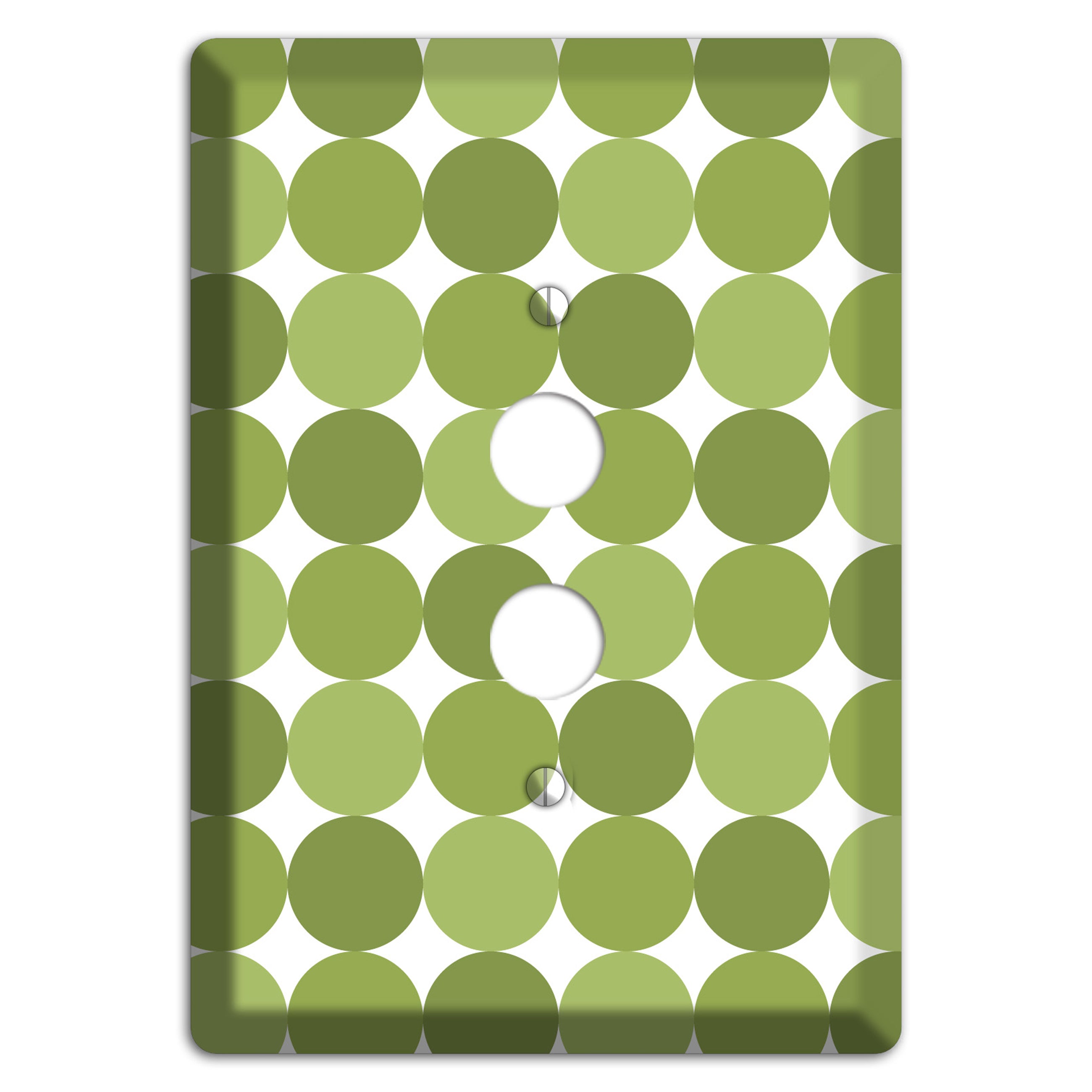 Multi Olive Tiled Dots 1 Pushbutton Wallplate