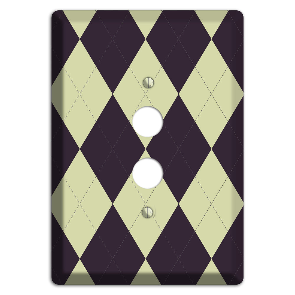 Beige Argyle 1 Pushbutton Wallplate