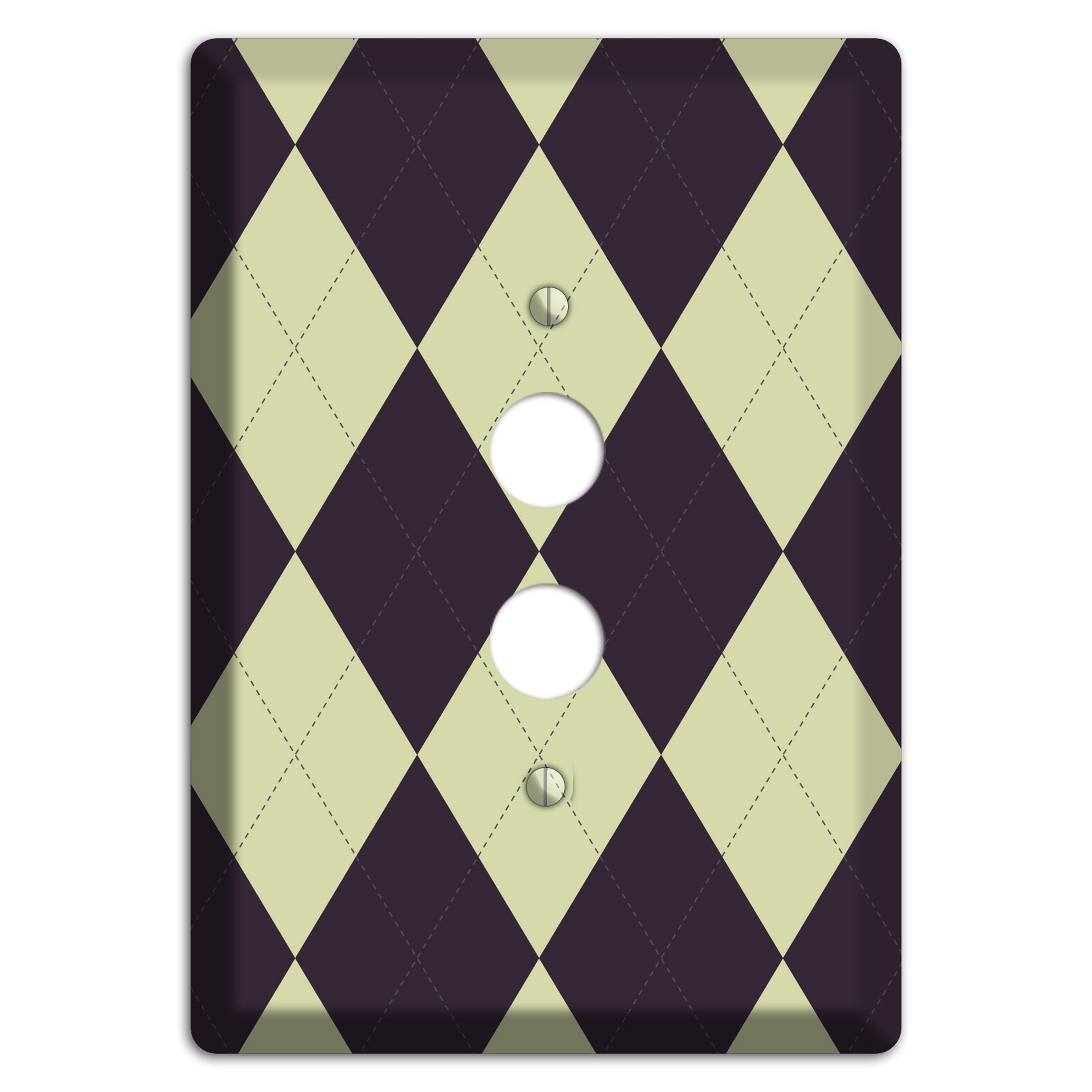 Beige Argyle 1 Pushbutton Wallplate