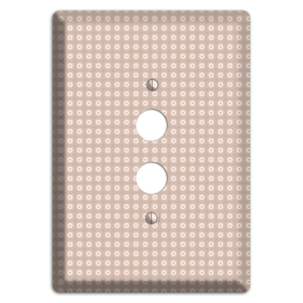Beige with Circled Stars 1 Pushbutton Wallplate