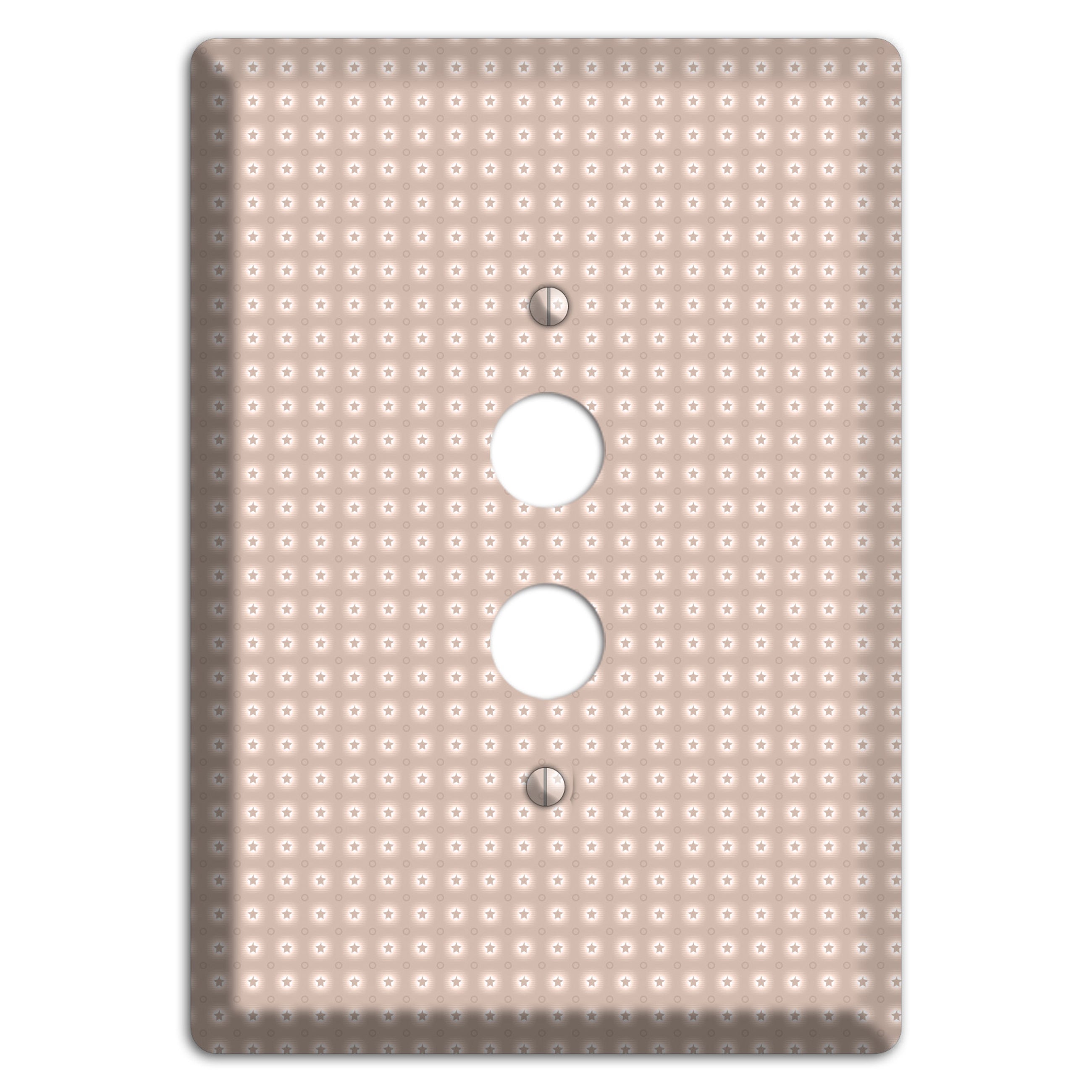 Beige with Circled Stars 1 Pushbutton Wallplate
