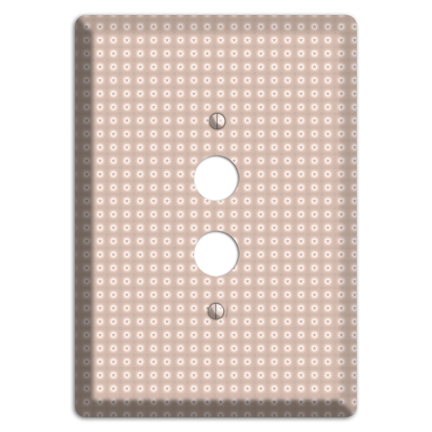 Beige with Circled Stars 1 Pushbutton Wallplate