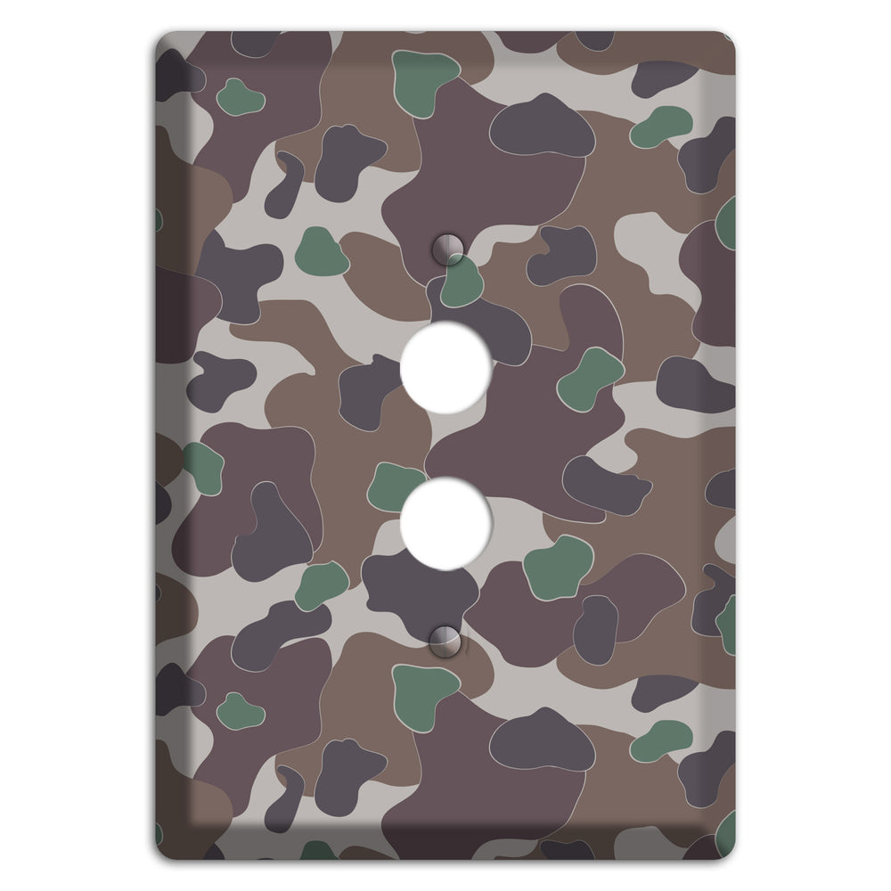 Dark Brown Camo 1 Pushbutton Wallplate