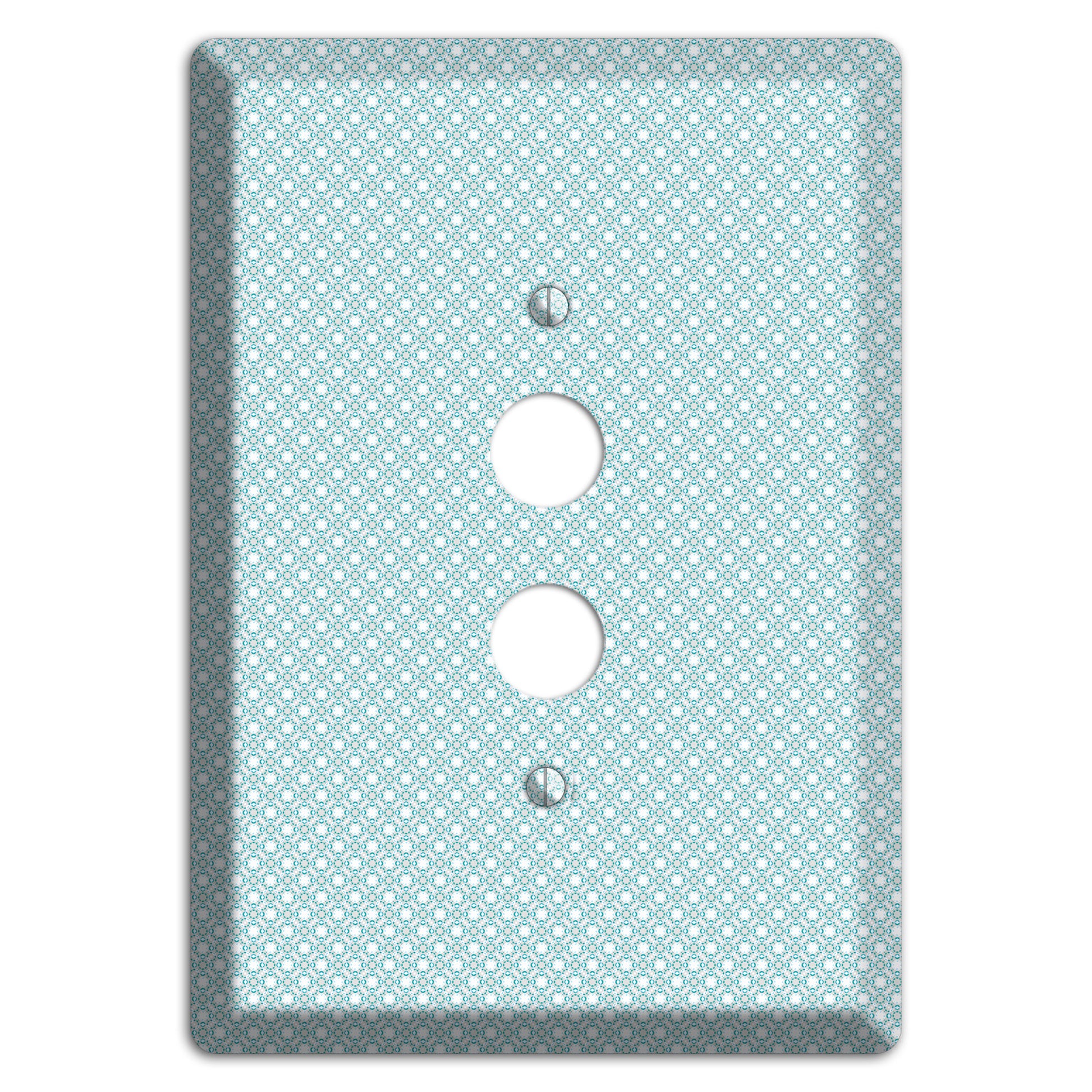 Light Blue Geometric 1 Pushbutton Wallplate