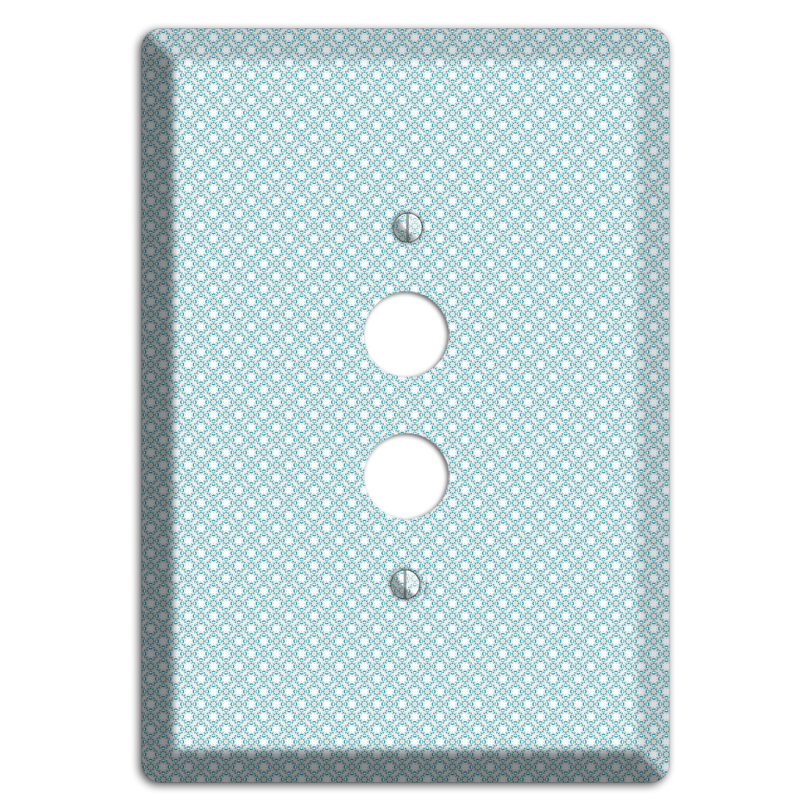 Light Blue Geometric 1 Pushbutton Wallplate