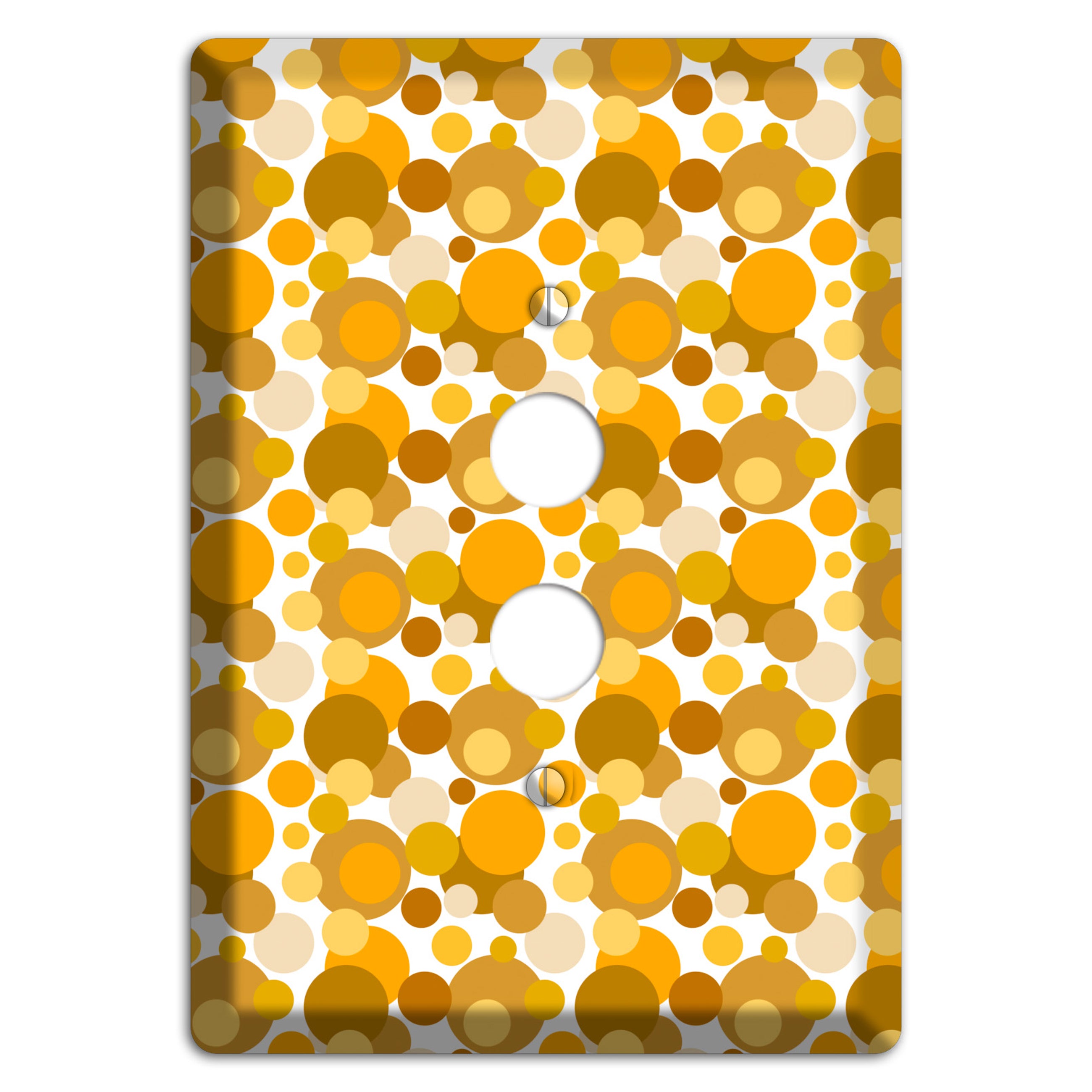 Multi Umber Bubble Dots 1 Pushbutton Wallplate