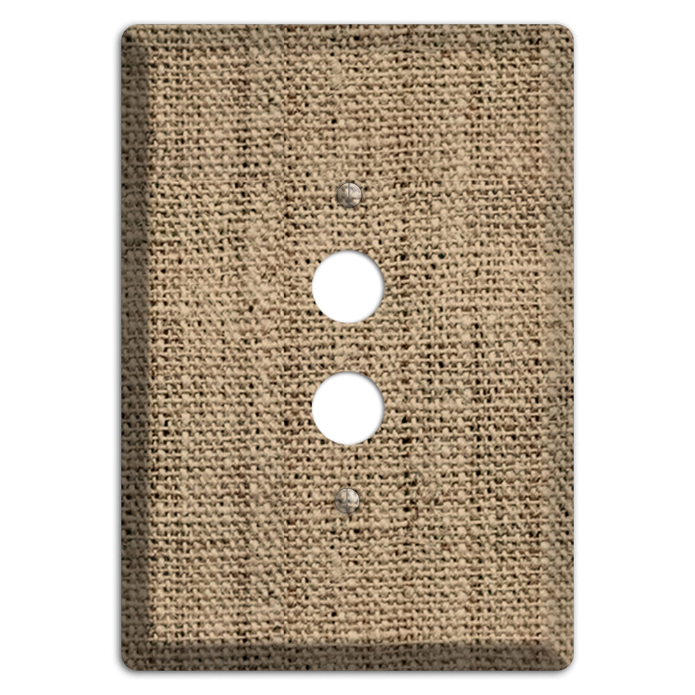 Donkey Brown Burlap 1 Pushbutton Wallplate