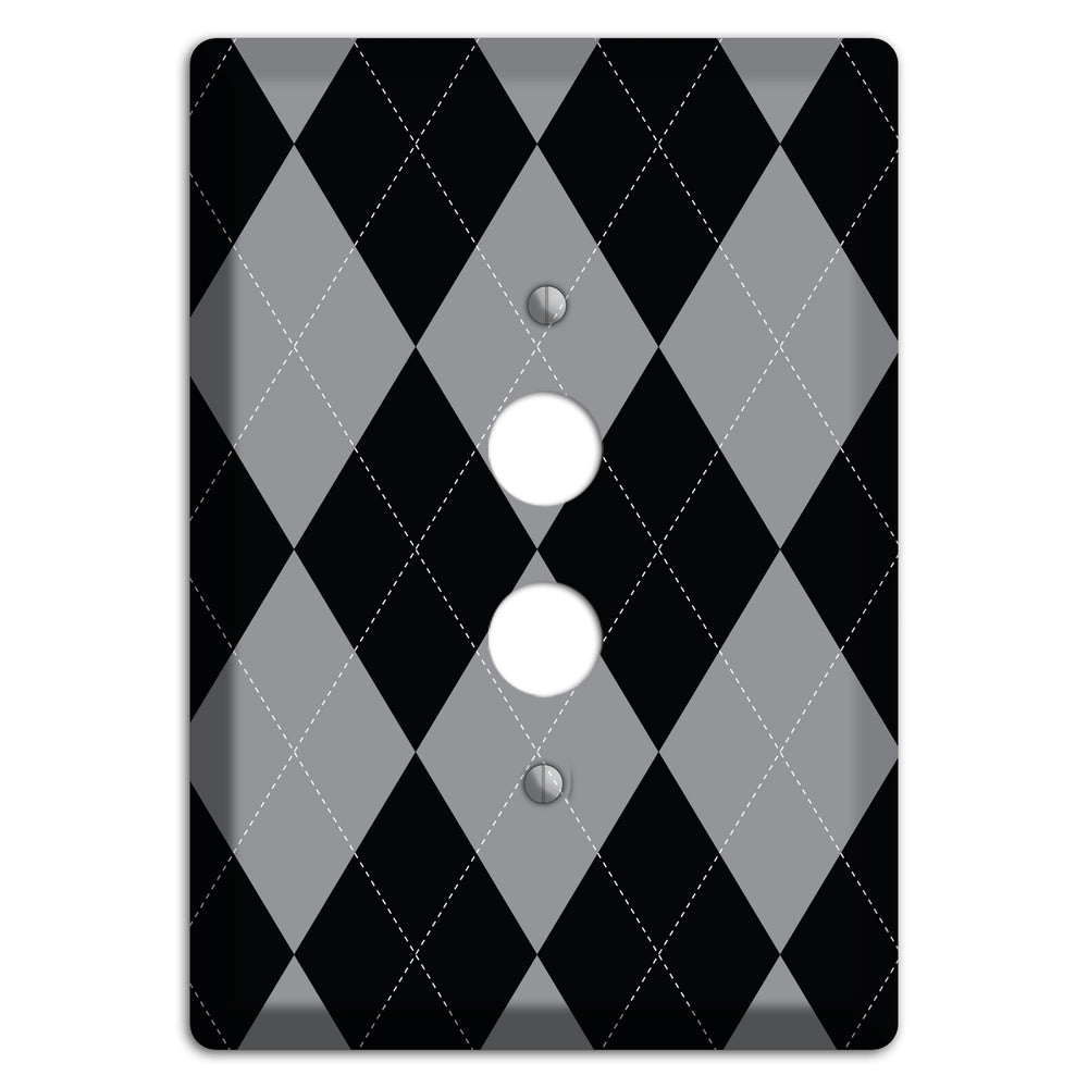 Light Purple and Black 1 Pushbutton Wallplate