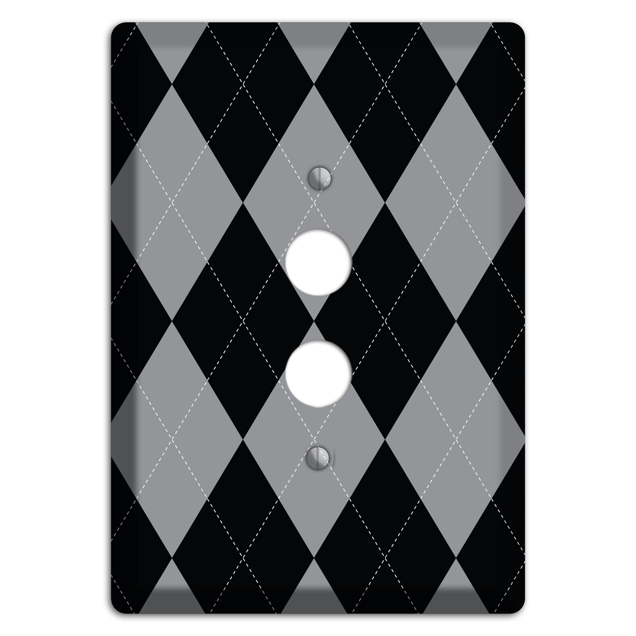 Light Purple and Black 1 Pushbutton Wallplate