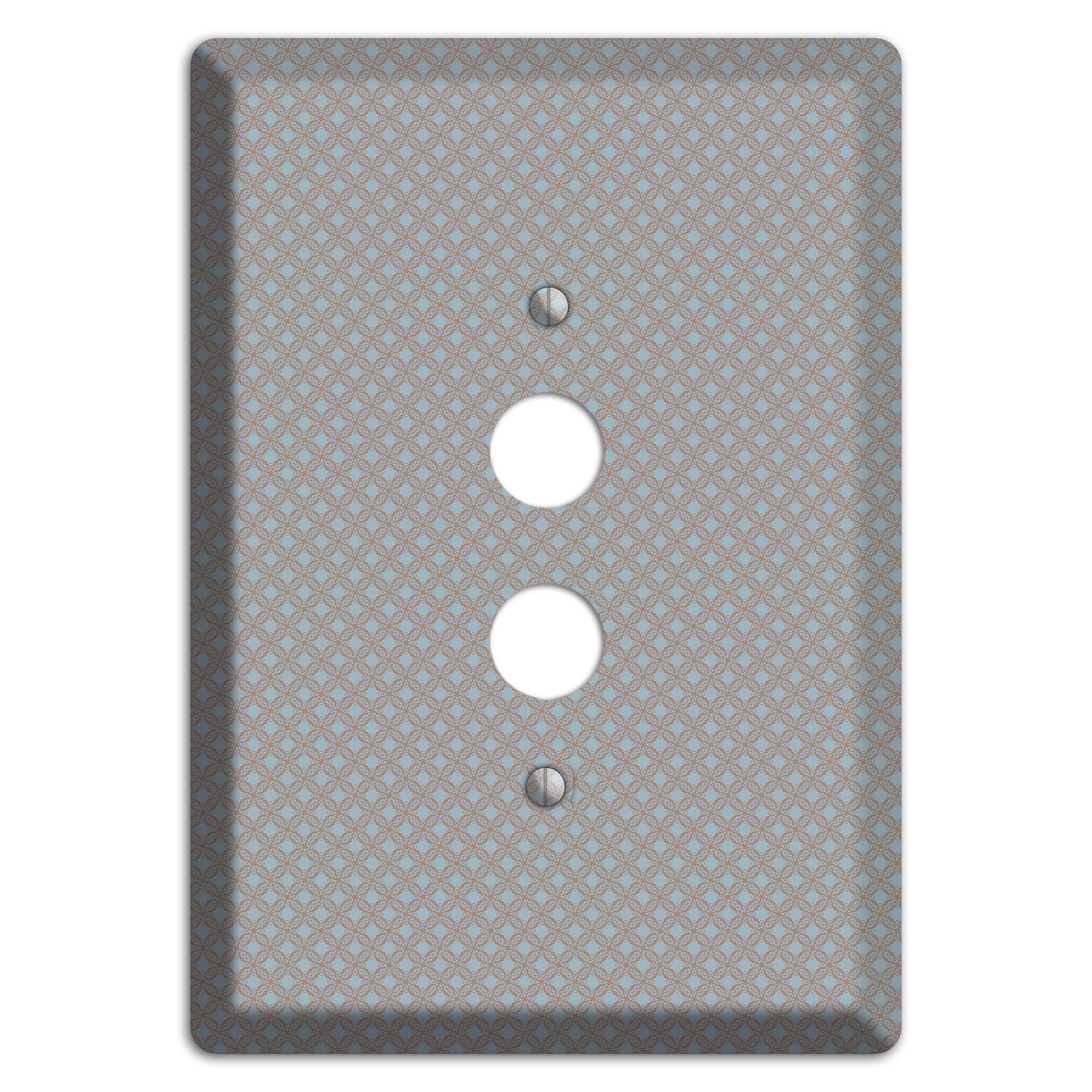 Multi Grey Lattice 1 Pushbutton Wallplate