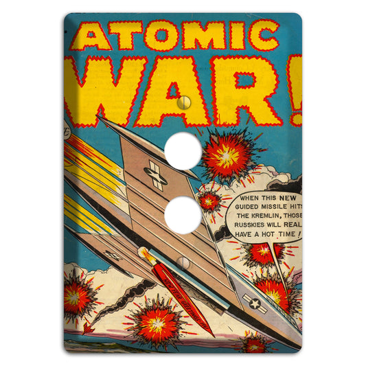 Atomic War 2 Vintage Comics 1 Pushbutton Wallplate
